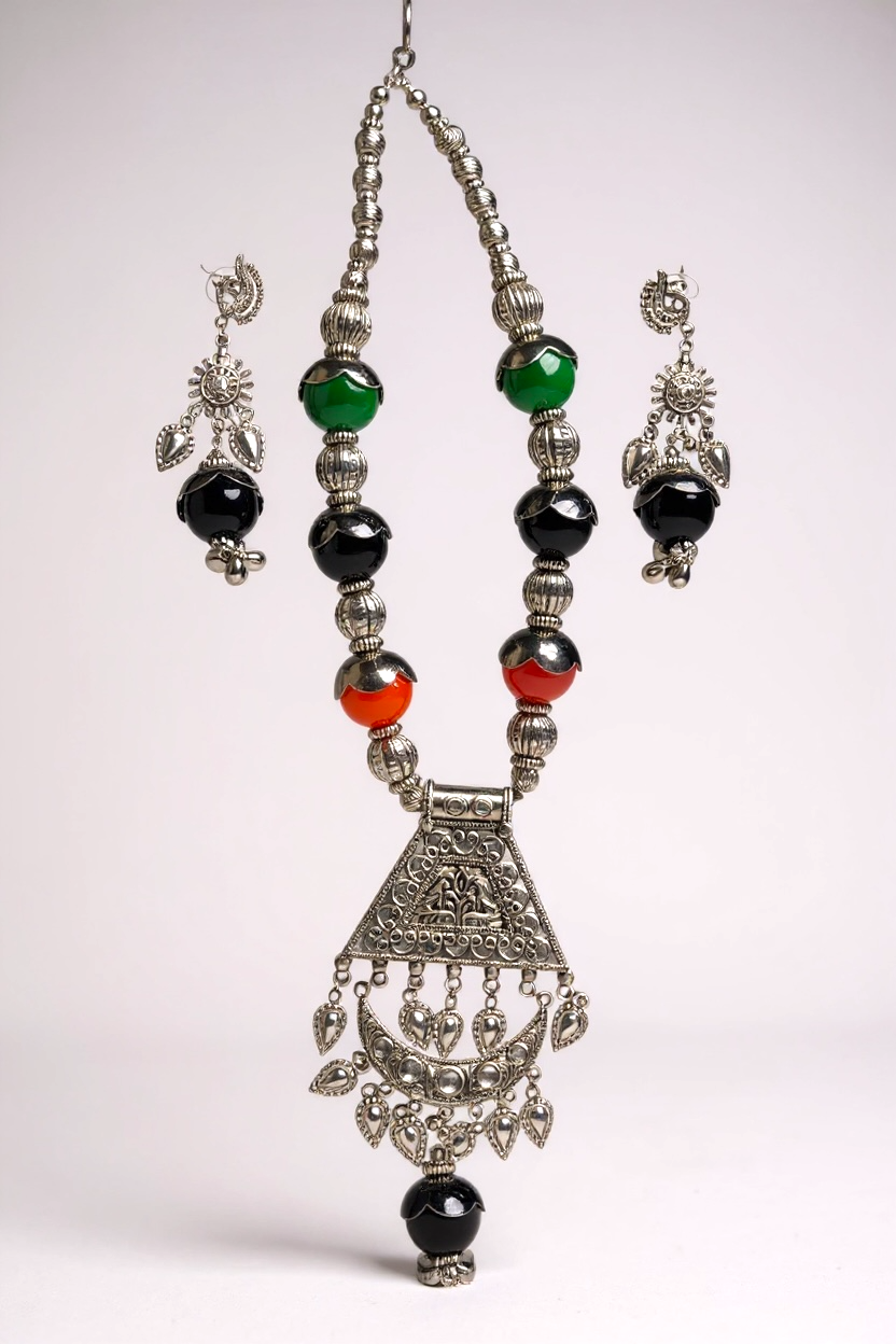 Saanvi Navratri Special Oxidised Jewellery Set – Gujarati Ethnic Festival Look