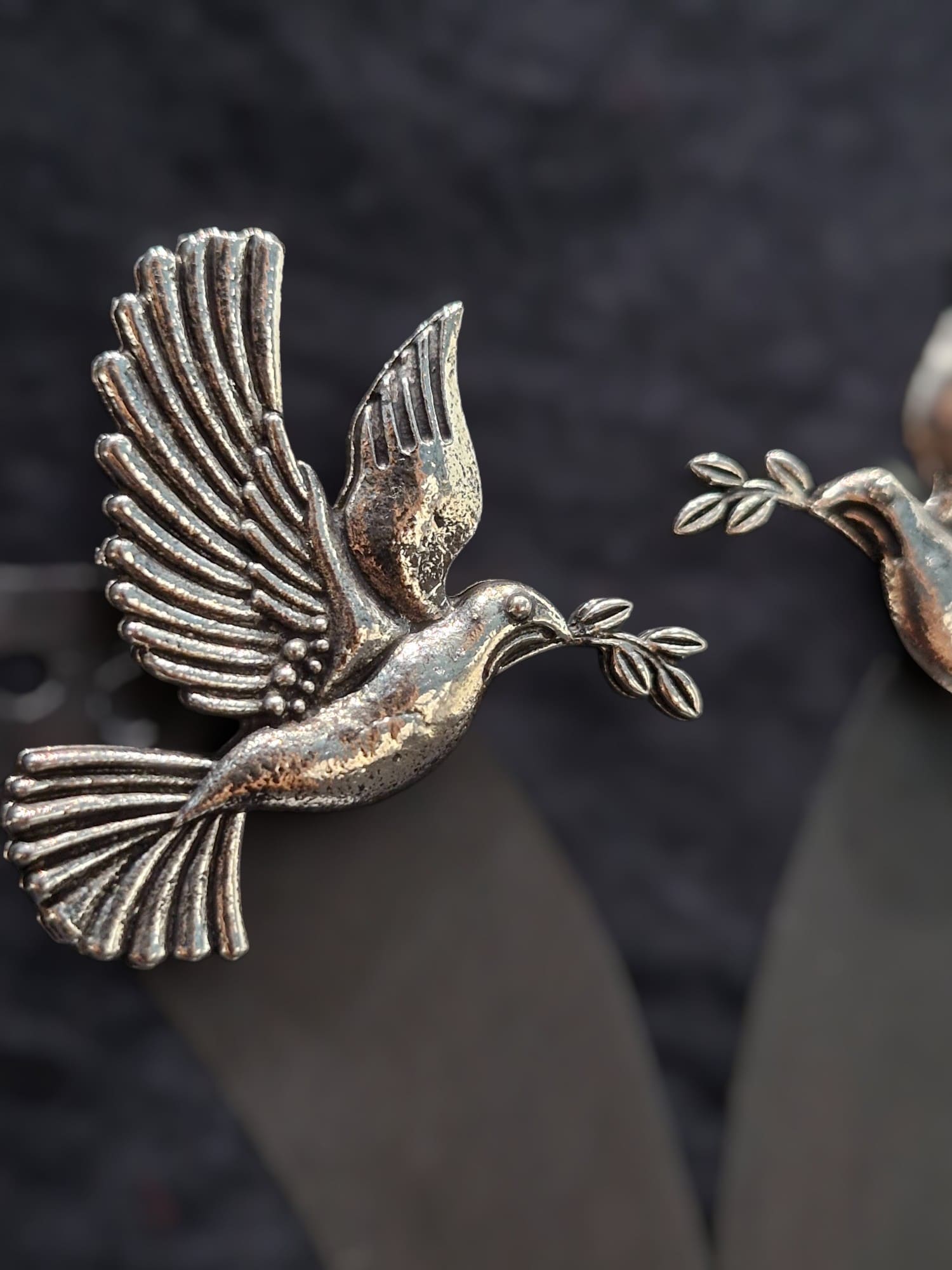 Pooja Bird Oxidised Earring