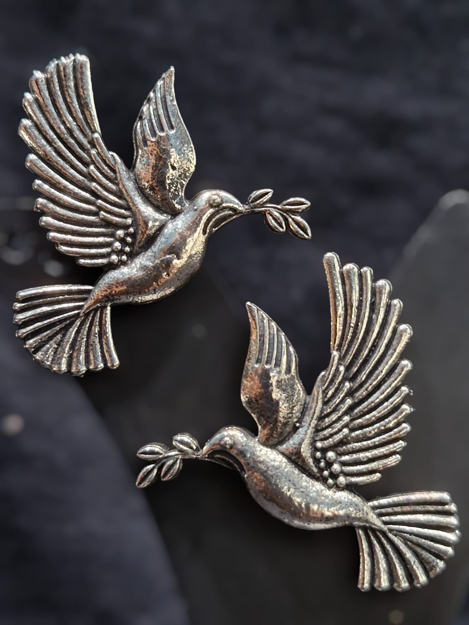 Pooja Bird Oxidised Earring