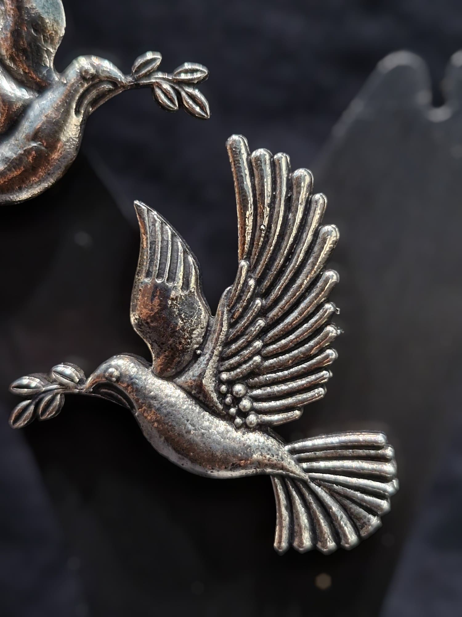 Pooja Bird Oxidised Earring