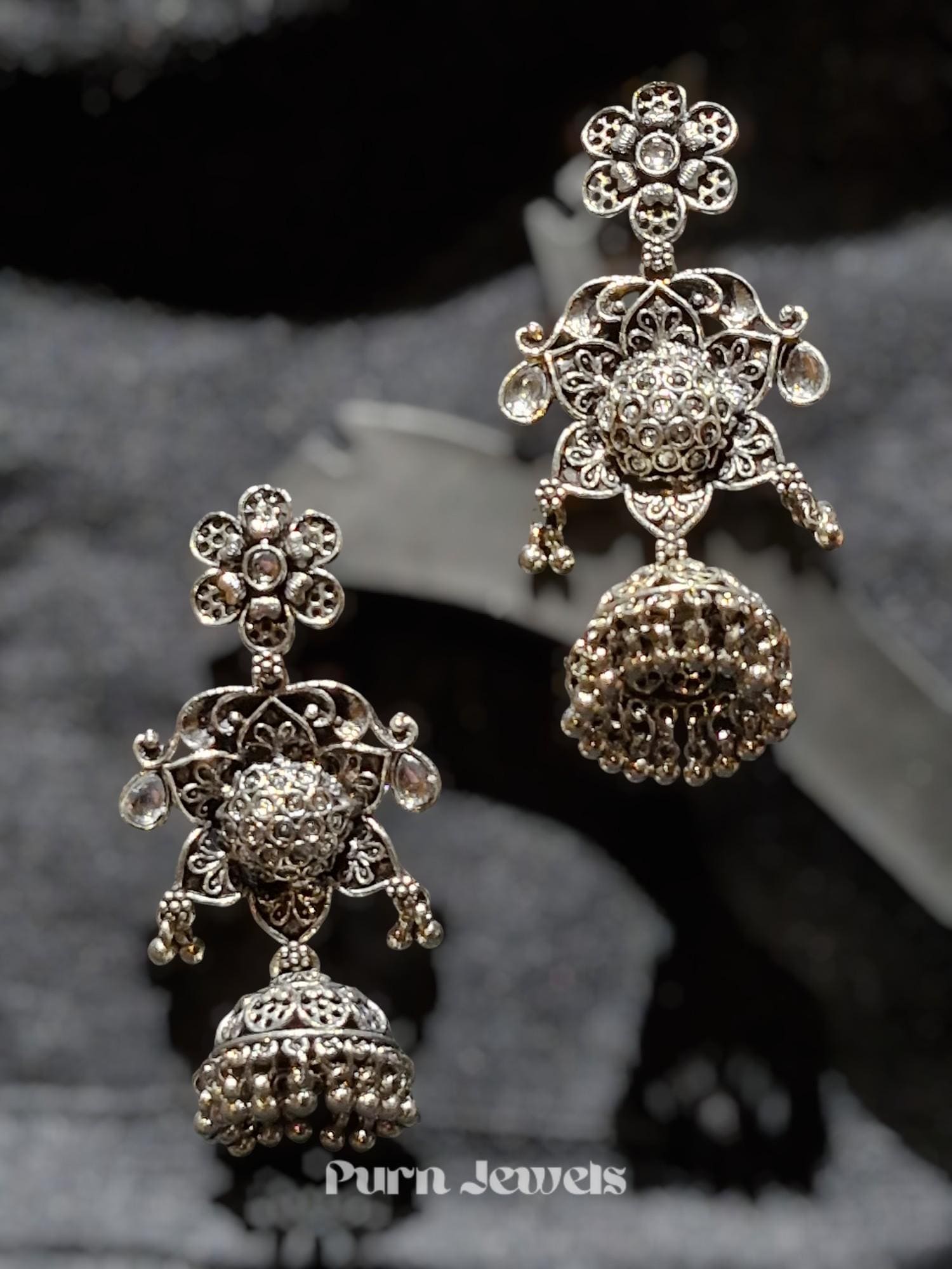 Tvisha 3 Step Oxidised Earrings