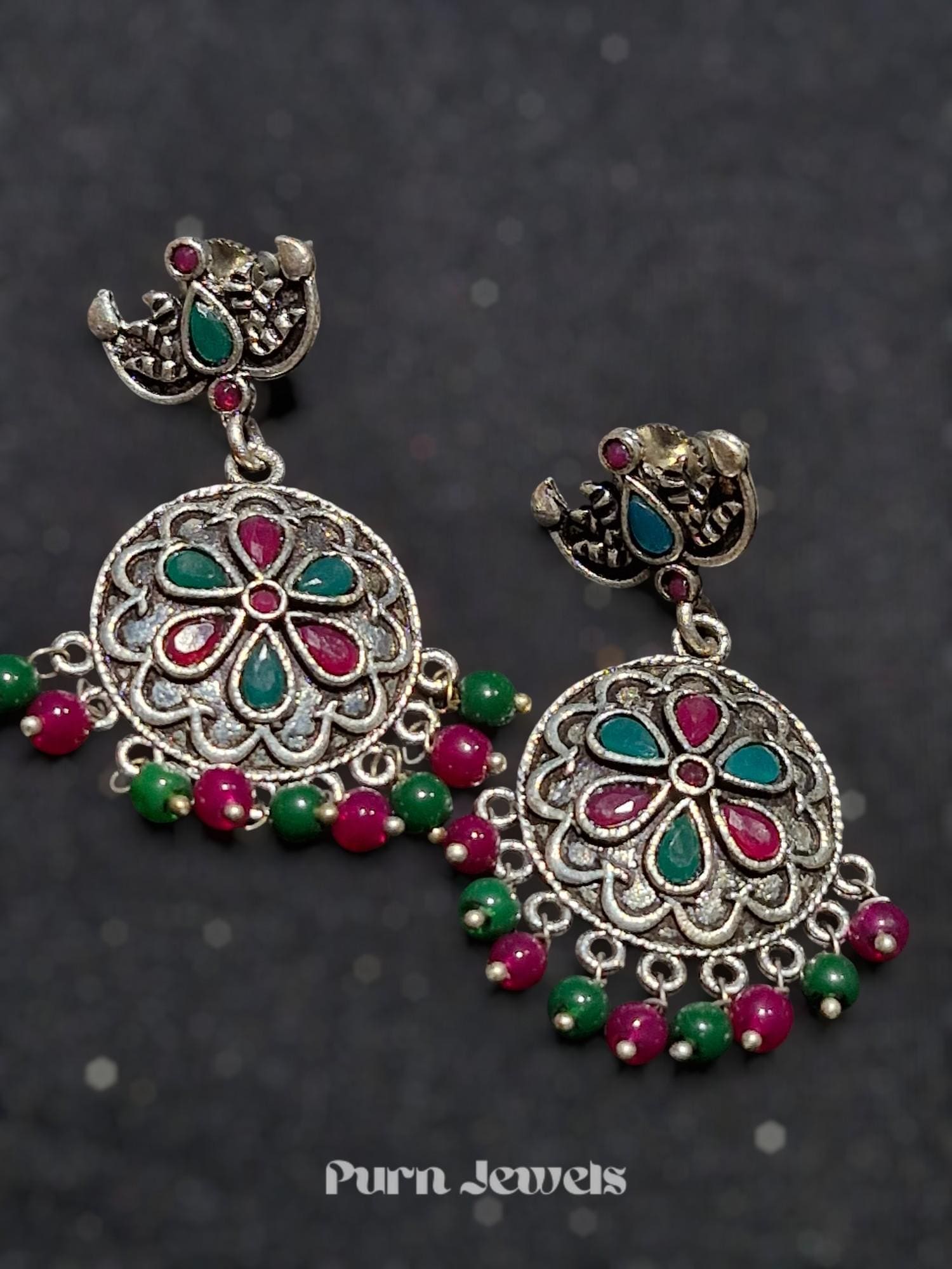 Stuti Ethnic Oxidised Earrings