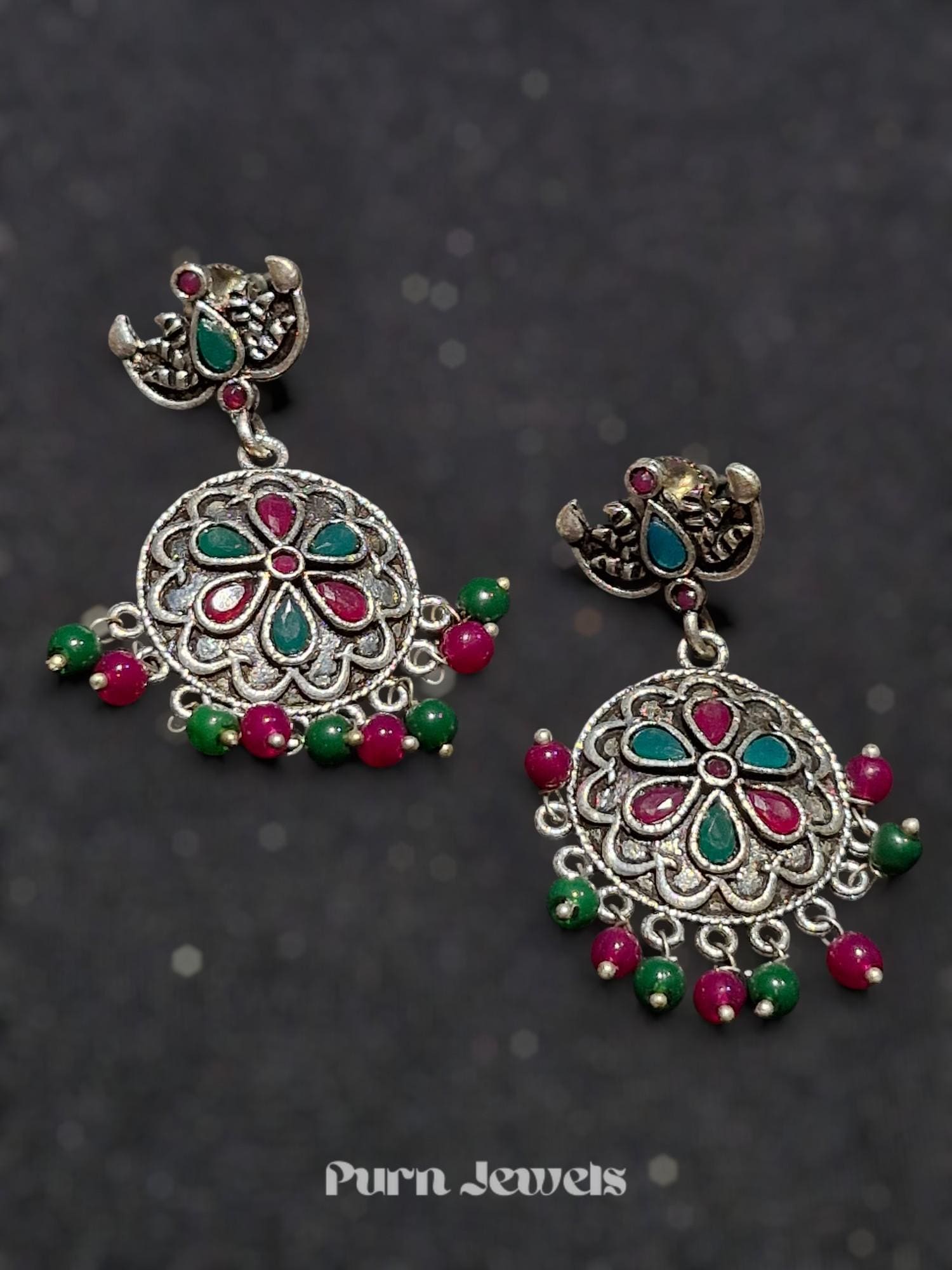 Stuti Ethnic Oxidised Earrings