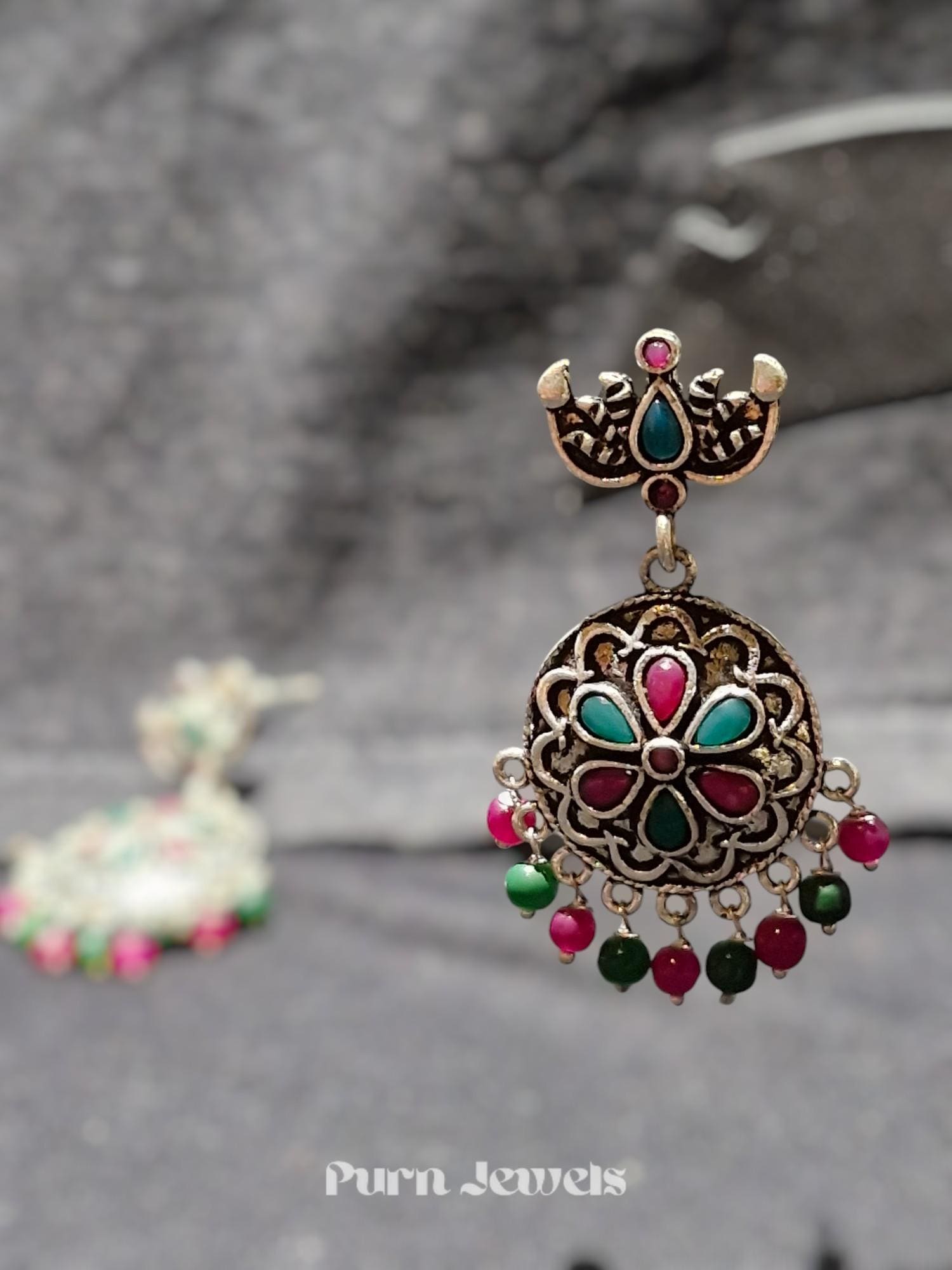 Stuti Ethnic Oxidised Earrings