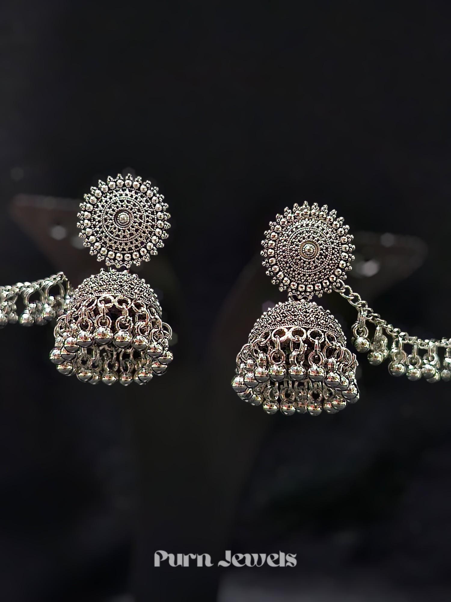 Jeeva Jumka Oxidised Jewellery