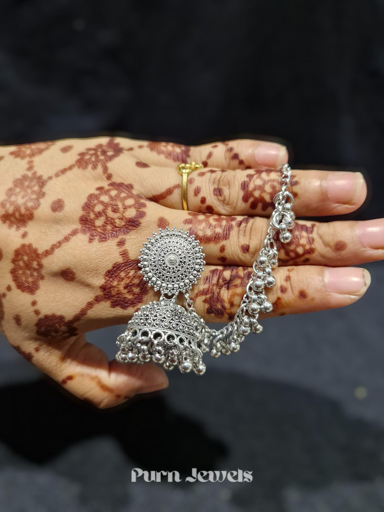 Jeeva Jumka Oxidised Jewellery