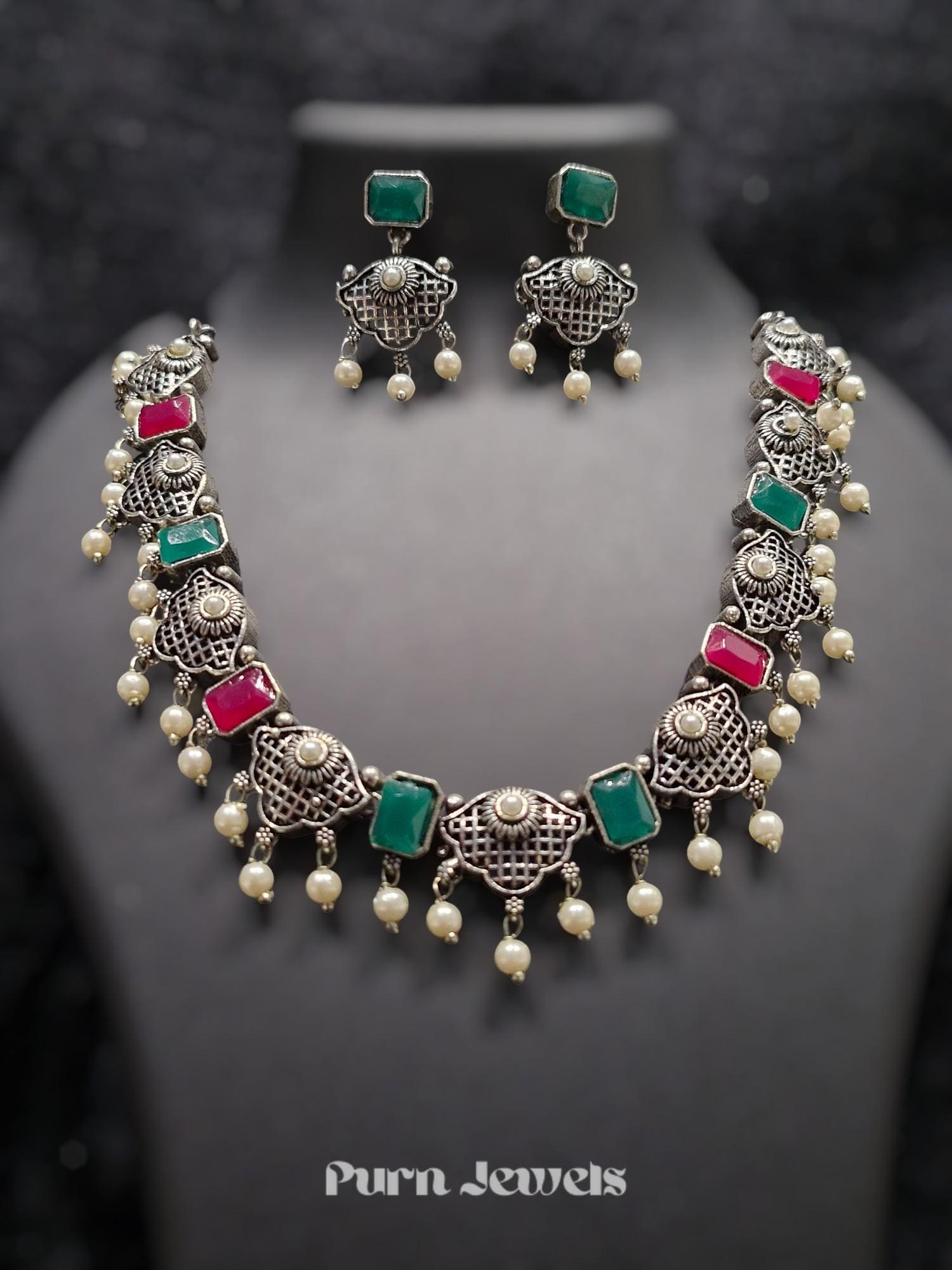 Ishita Enticing Oxidised Necklace