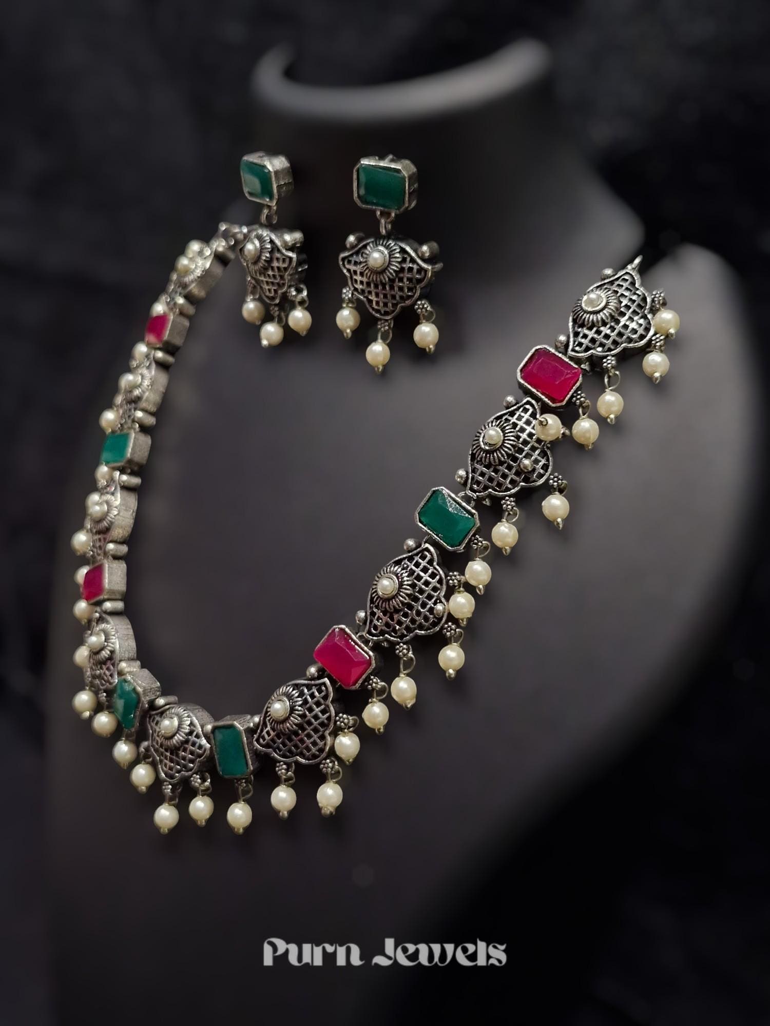 Ishita Enticing Oxidised Necklace