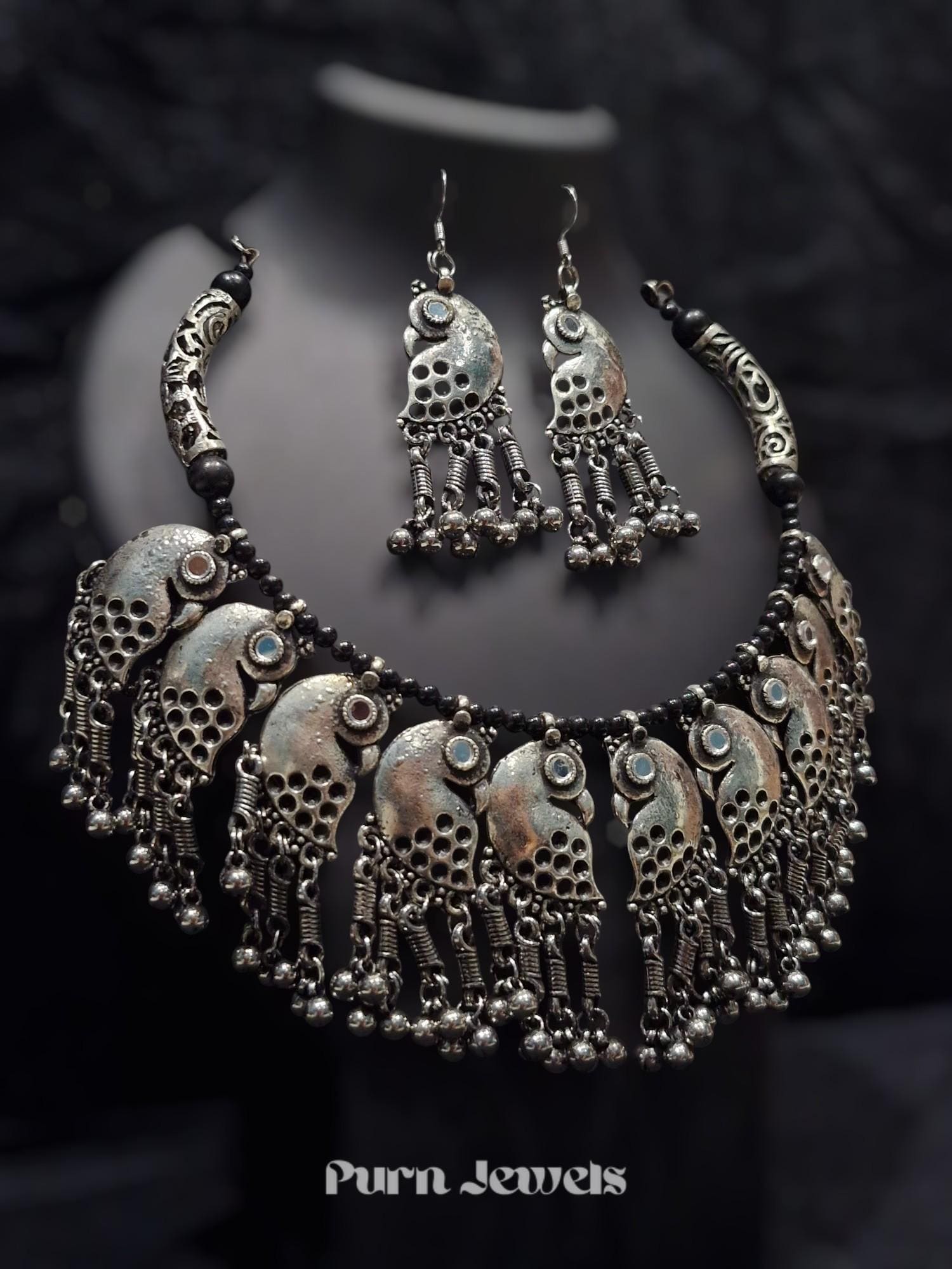 Trisha Peacock Oxidised Necklace