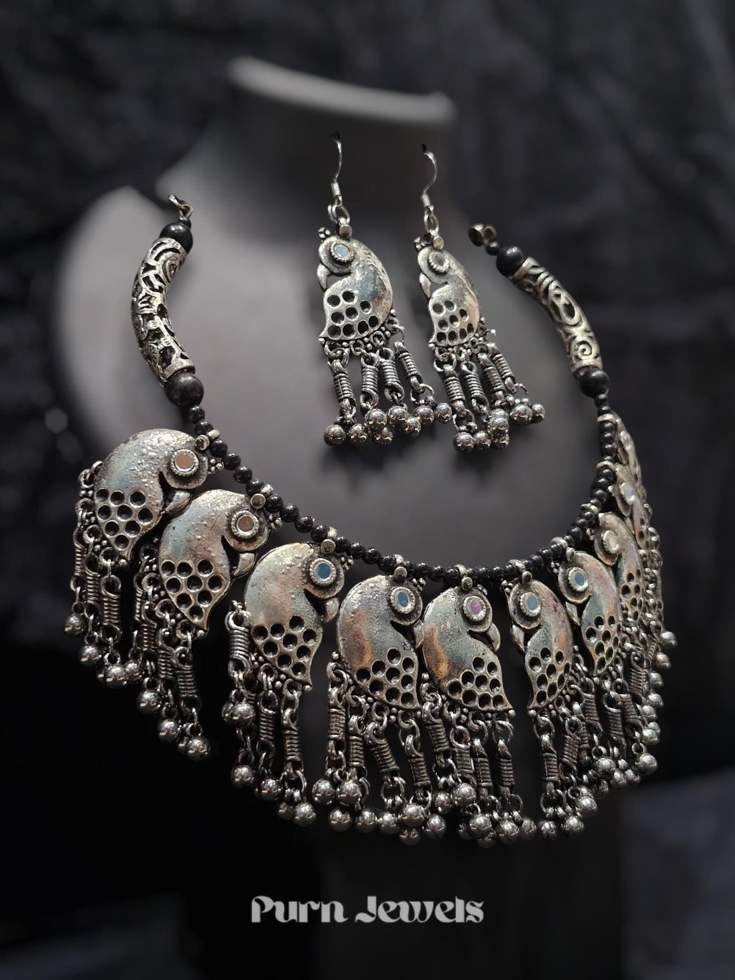 Trisha Peacock Oxidised Necklace