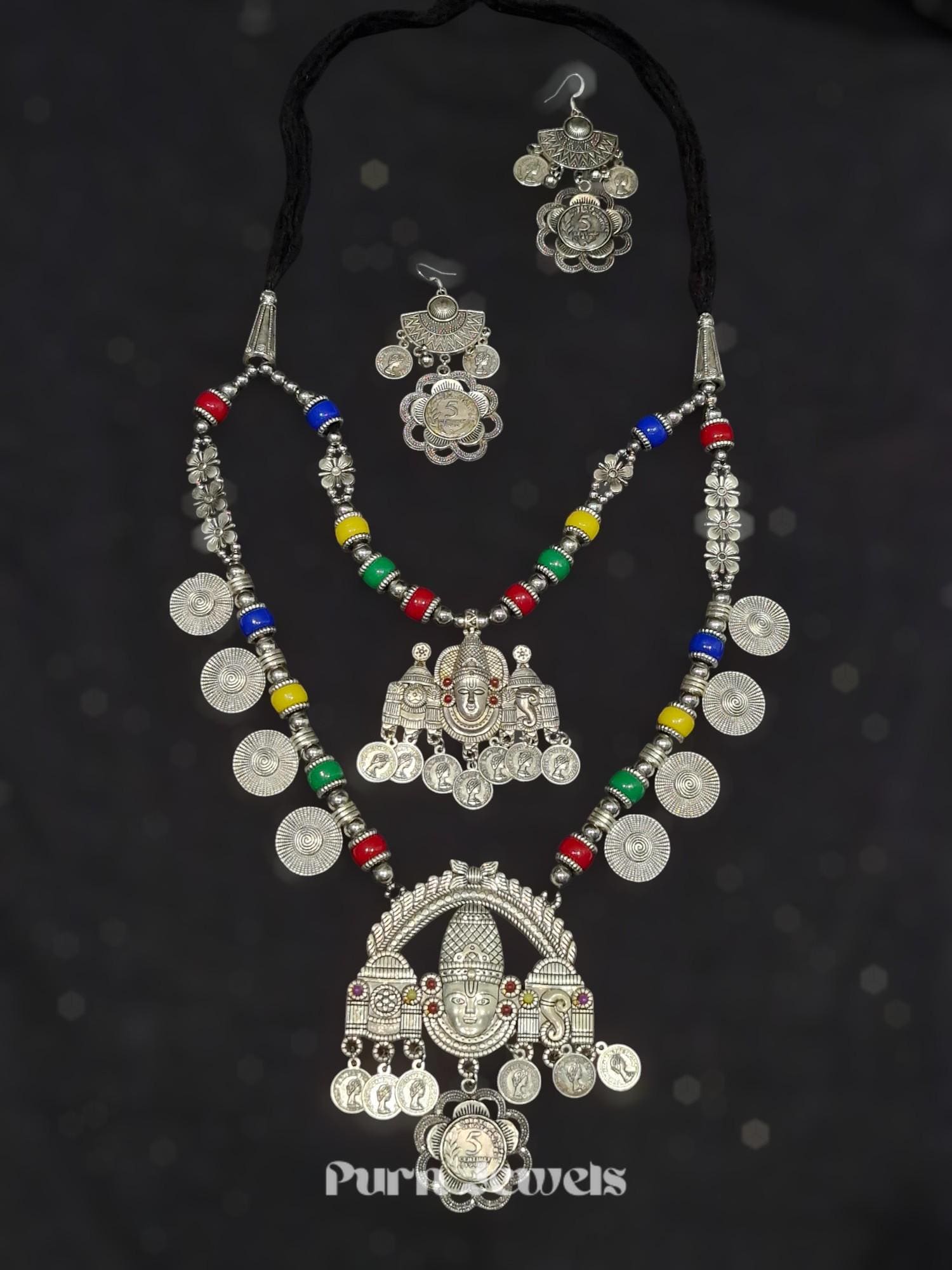 Pranavi Antique Oxidised Necklace