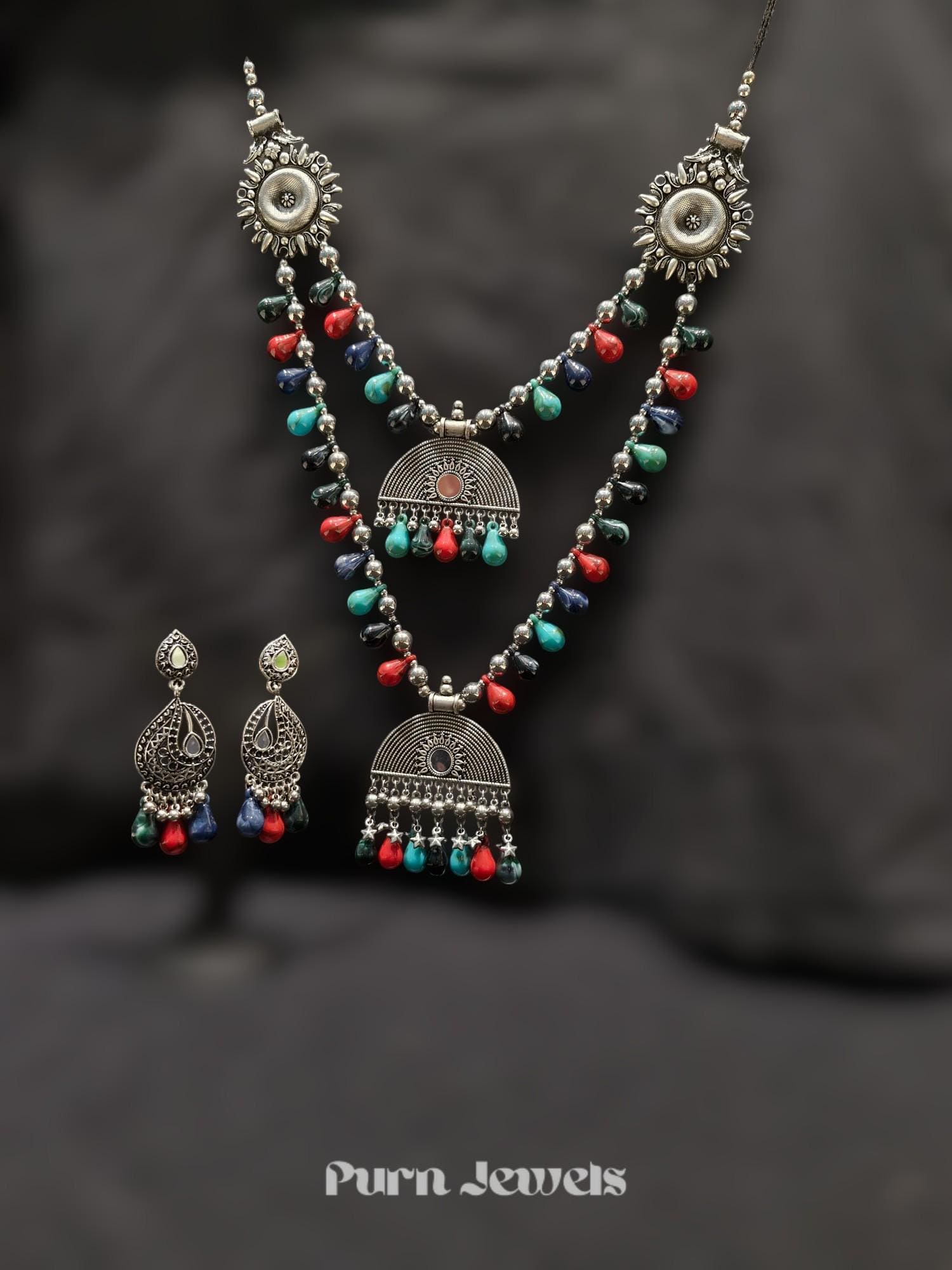 Oorja Tribal Oxidised Necklace