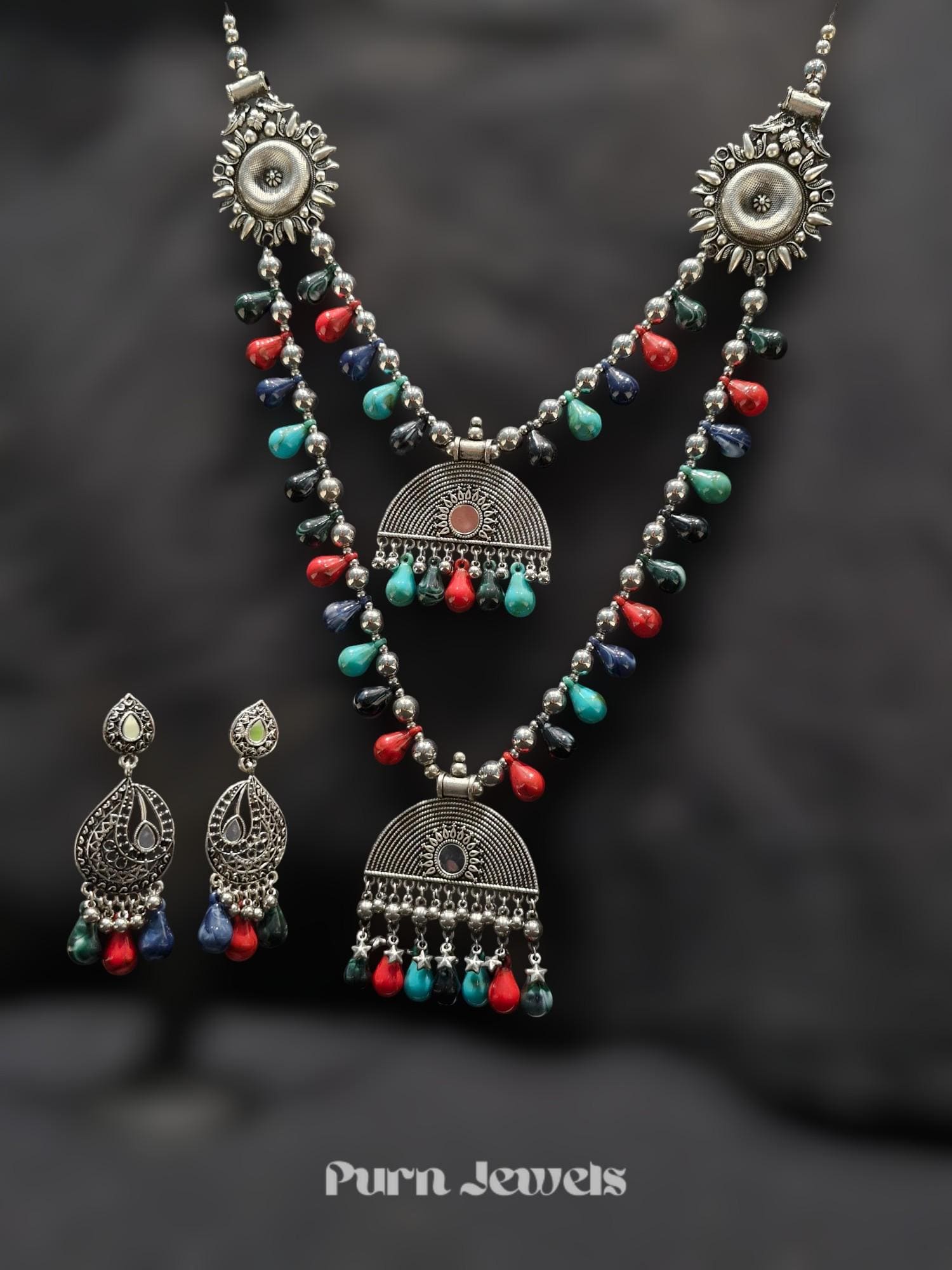 Oorja Tribal Oxidised Necklace