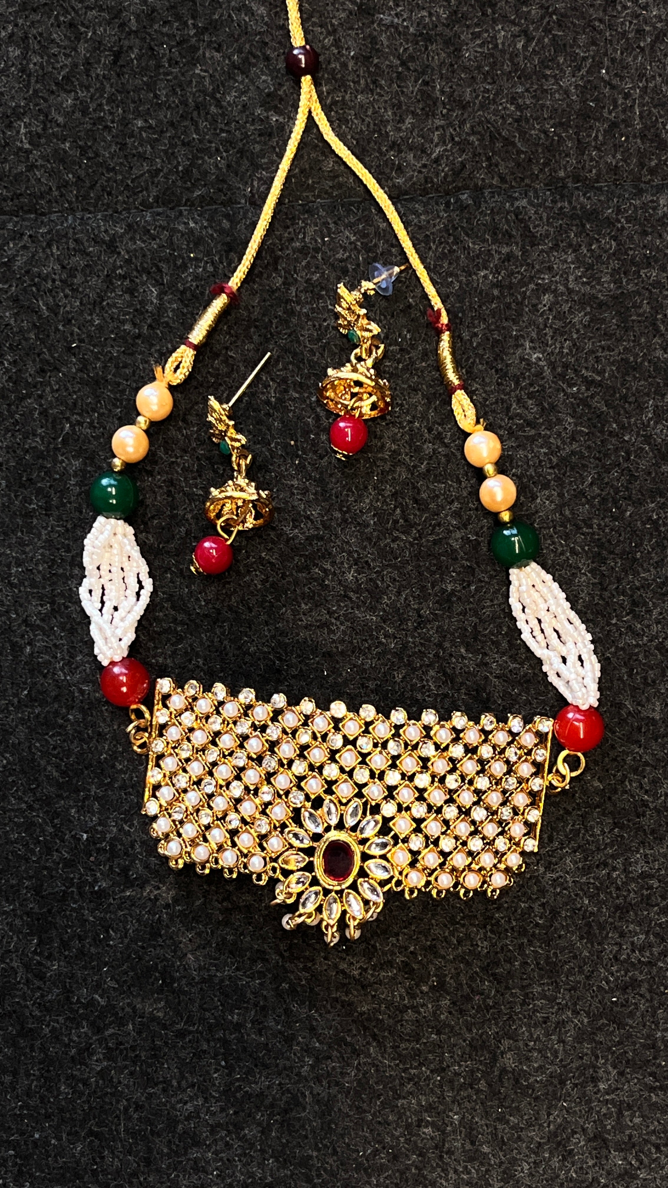 Siya Ethnic Charm Imitation Jewellery with Earrings