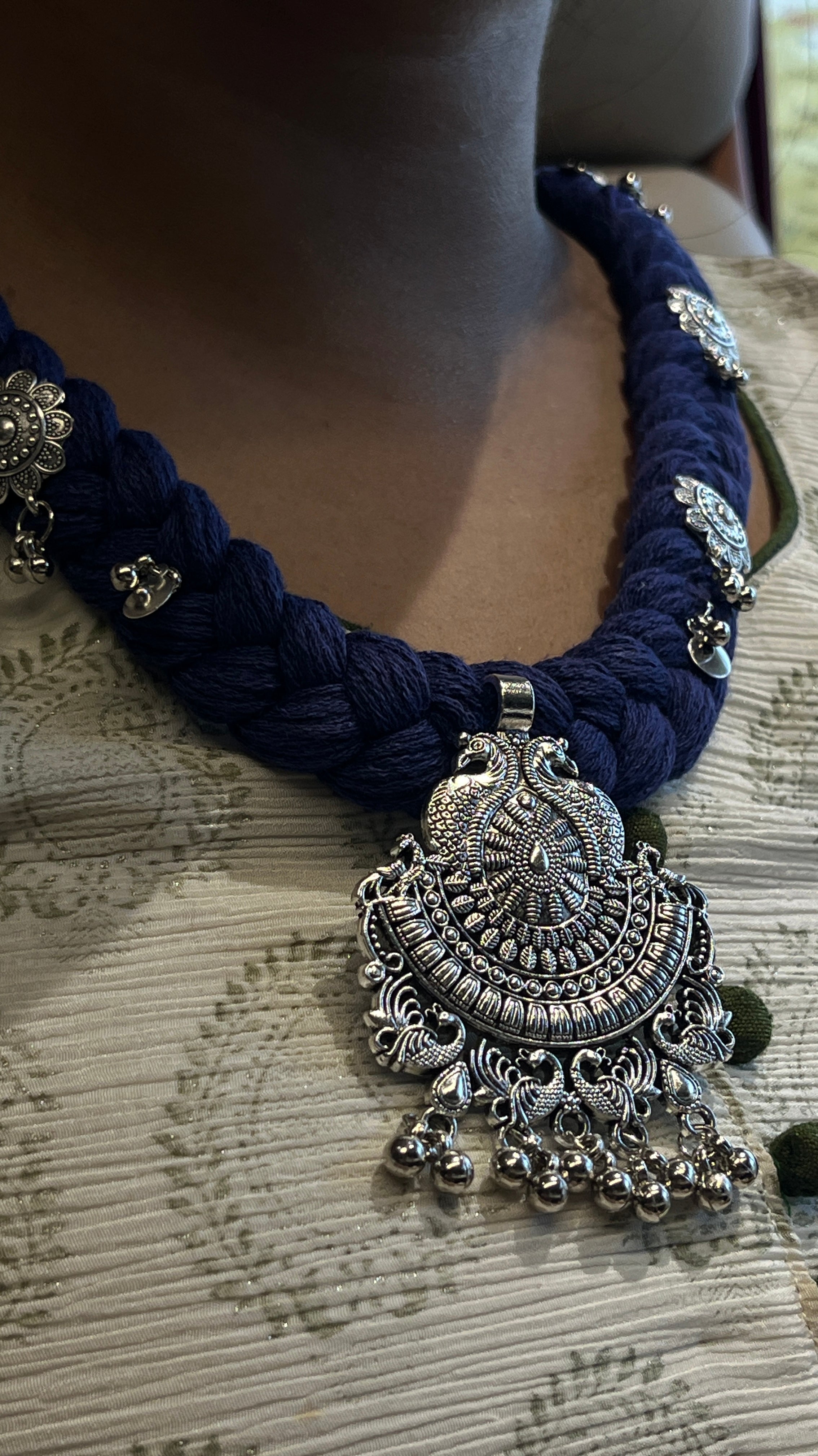 Aahana Oxidised Navratri Jewellery Set with Earrings – Gujarati Ethnic Style