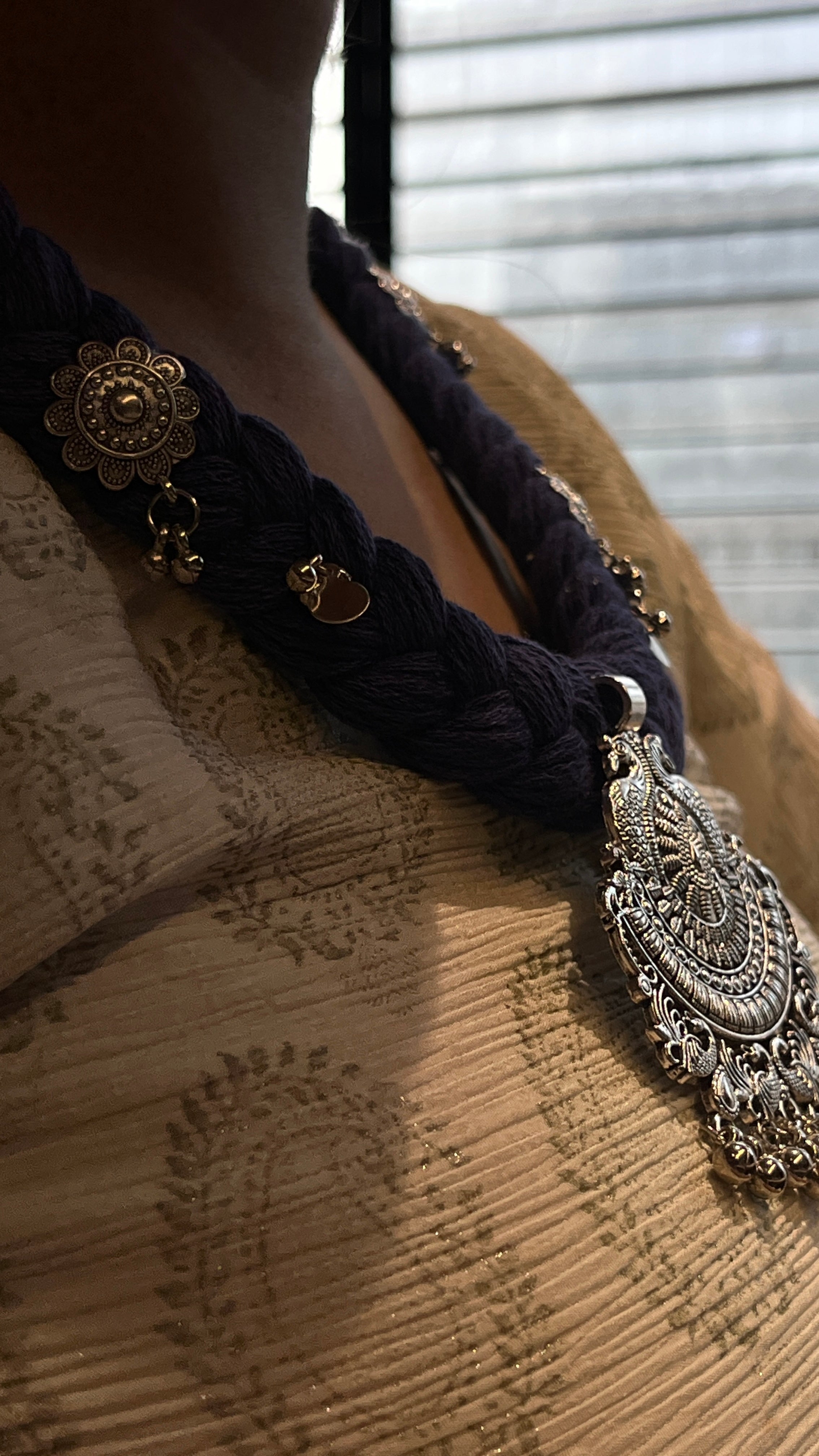 Aahana Oxidised Navratri Jewellery Set with Earrings – Gujarati Ethnic Style