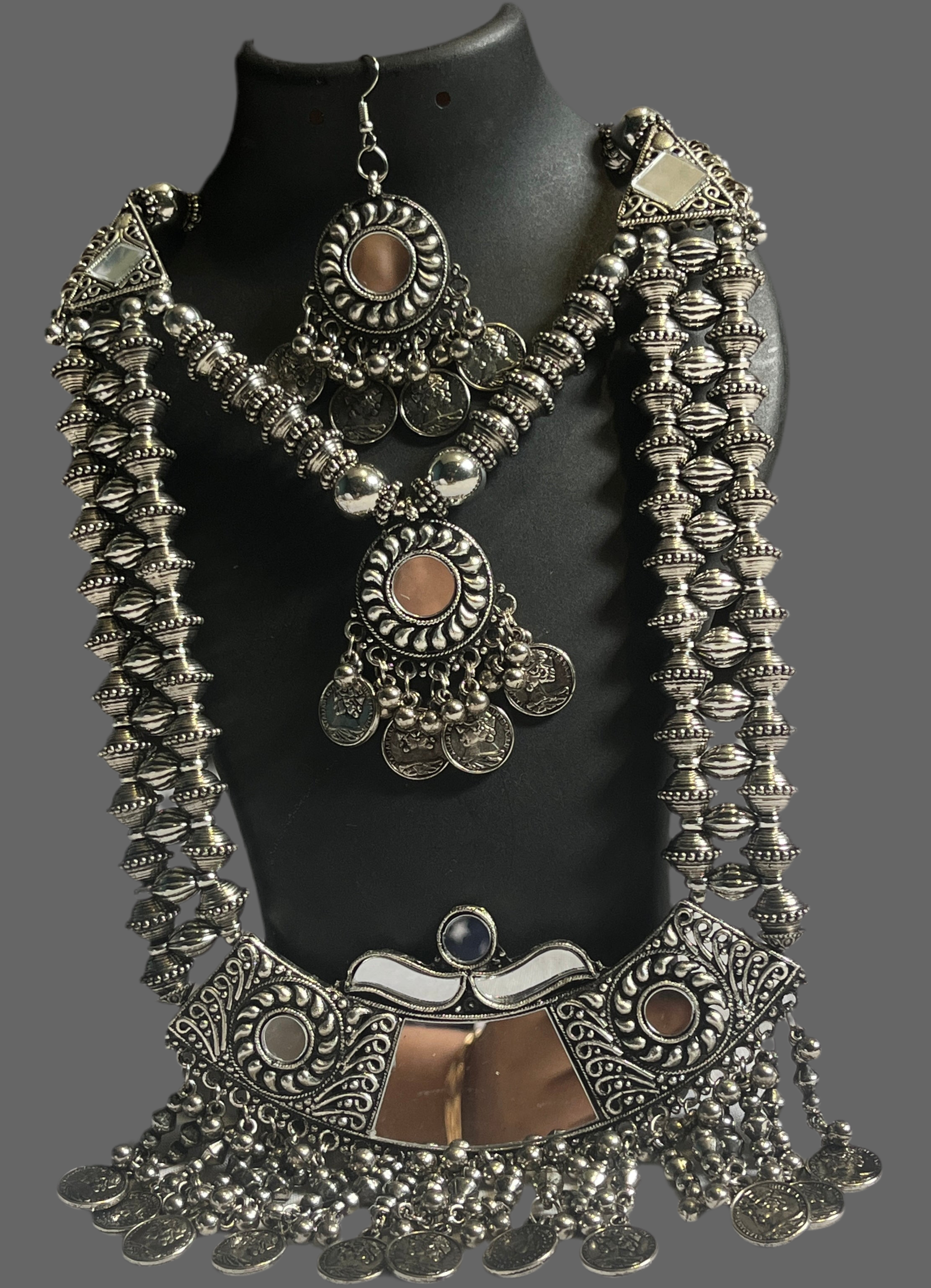 Aarohi Oxidised Navratri Garba Jewellery Set with Earrings – Gujarati Ethnic Style