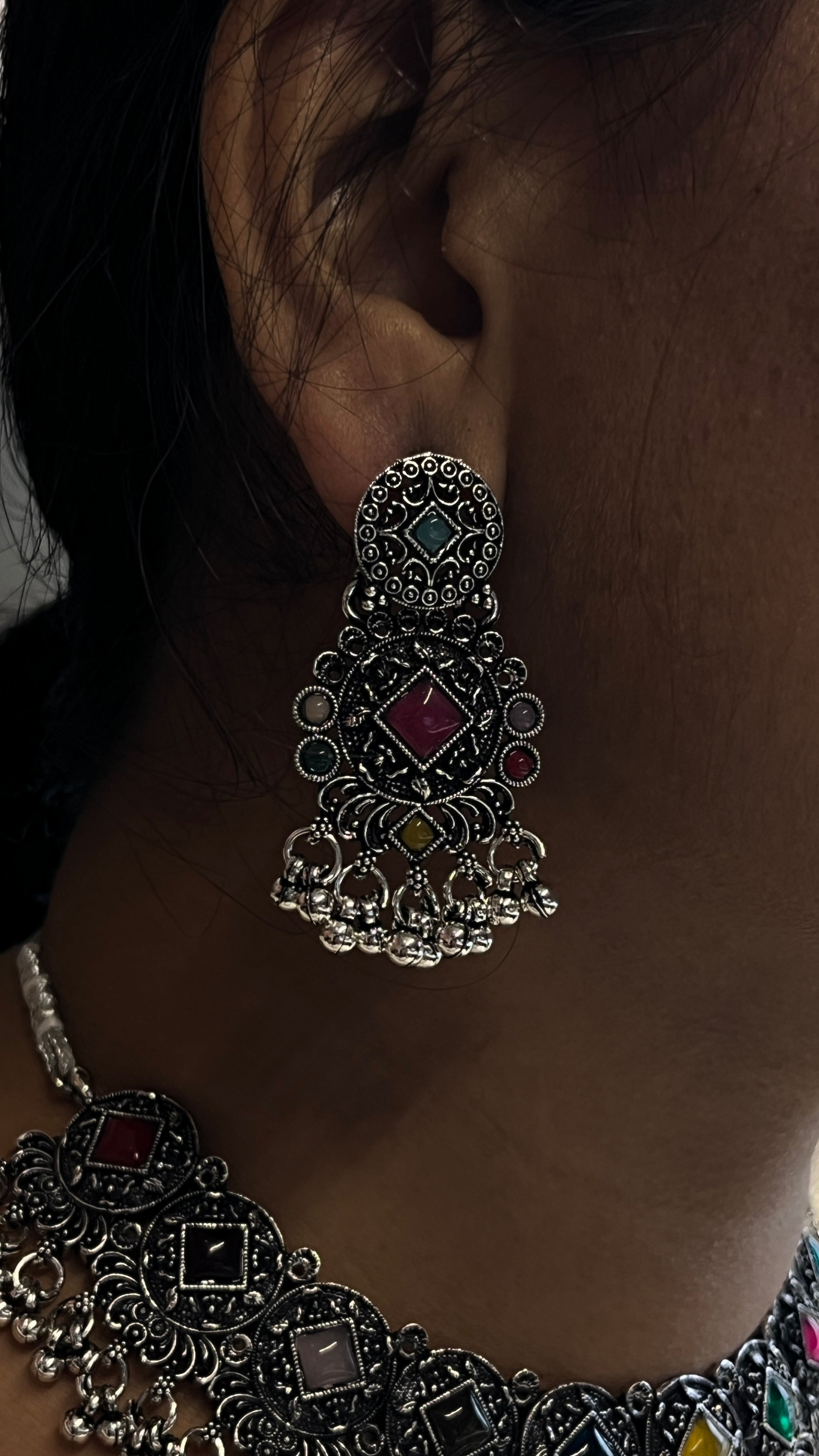 Myra Navratri Diva Imitation Jewellery Set – Gujarati Folk Collection