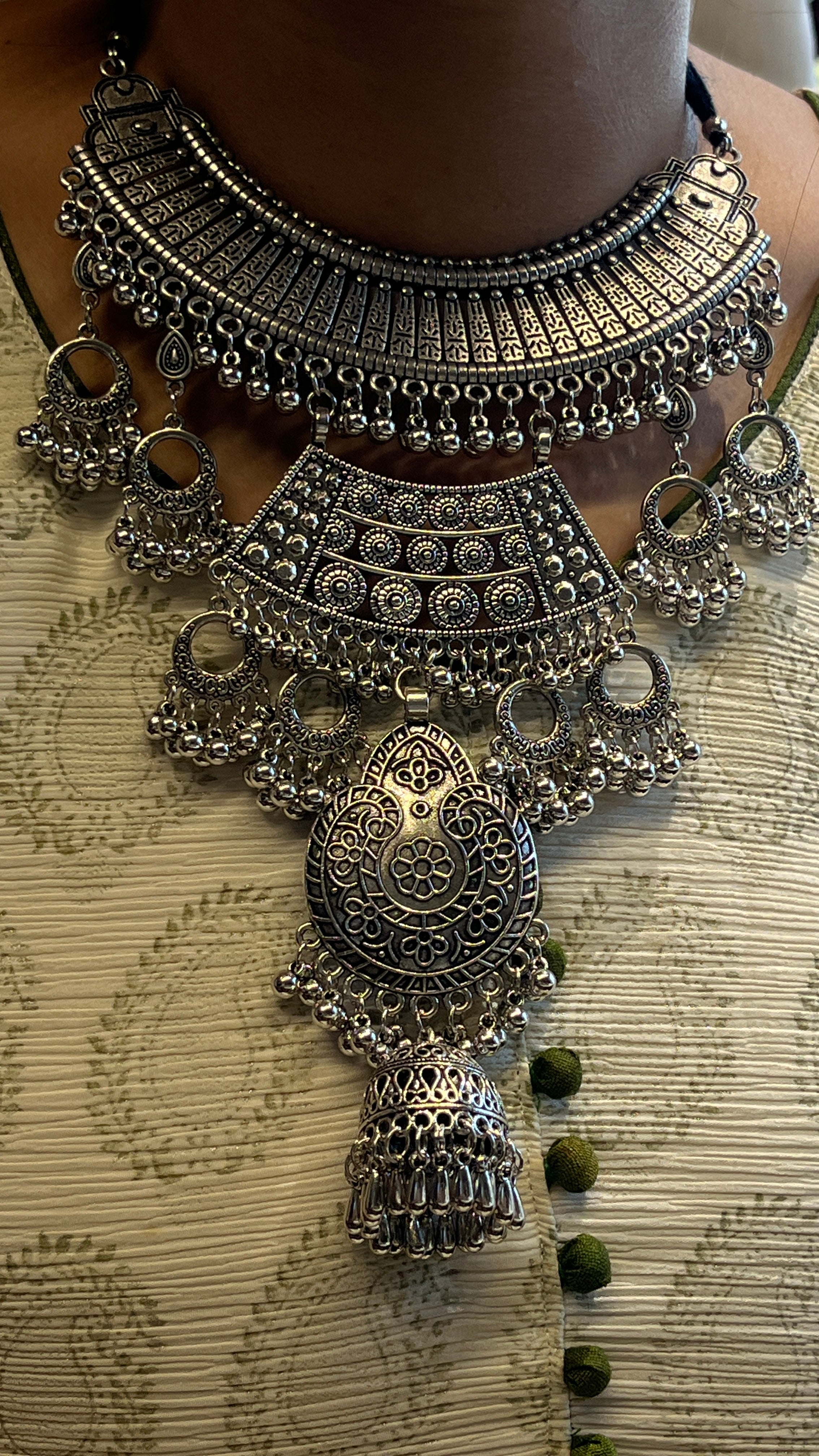 Kanika Oxidised Garba Jewellery Set with Earrings – Navratri Festival Special