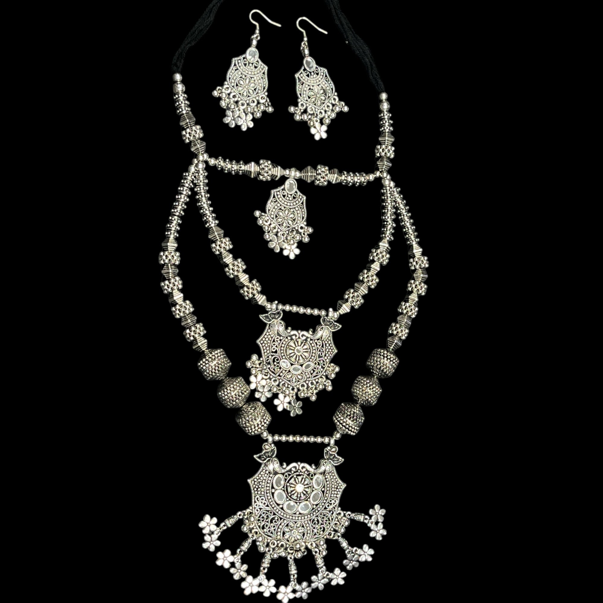 Bhavika Oxidised Ethnic Navratri Jewellery Set – Gujarati Festival Garba Collection