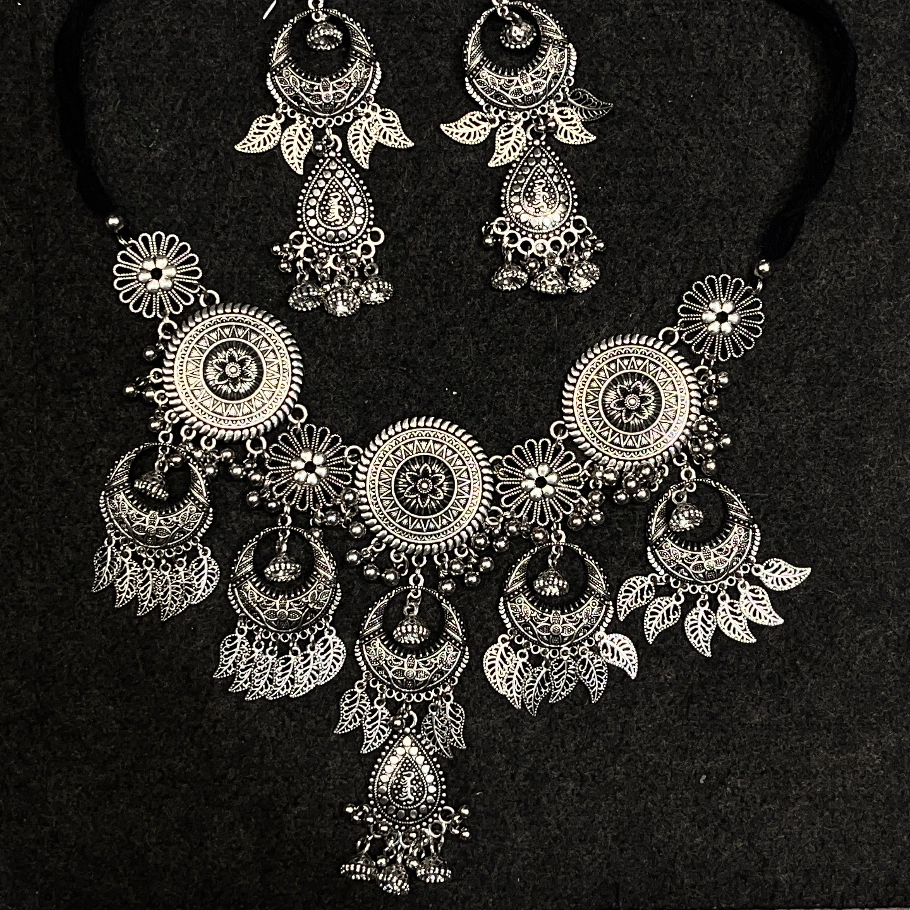 Ishita Oxidised Ethnic Jewellery Set – Traditional Gujarati Navratri Collection