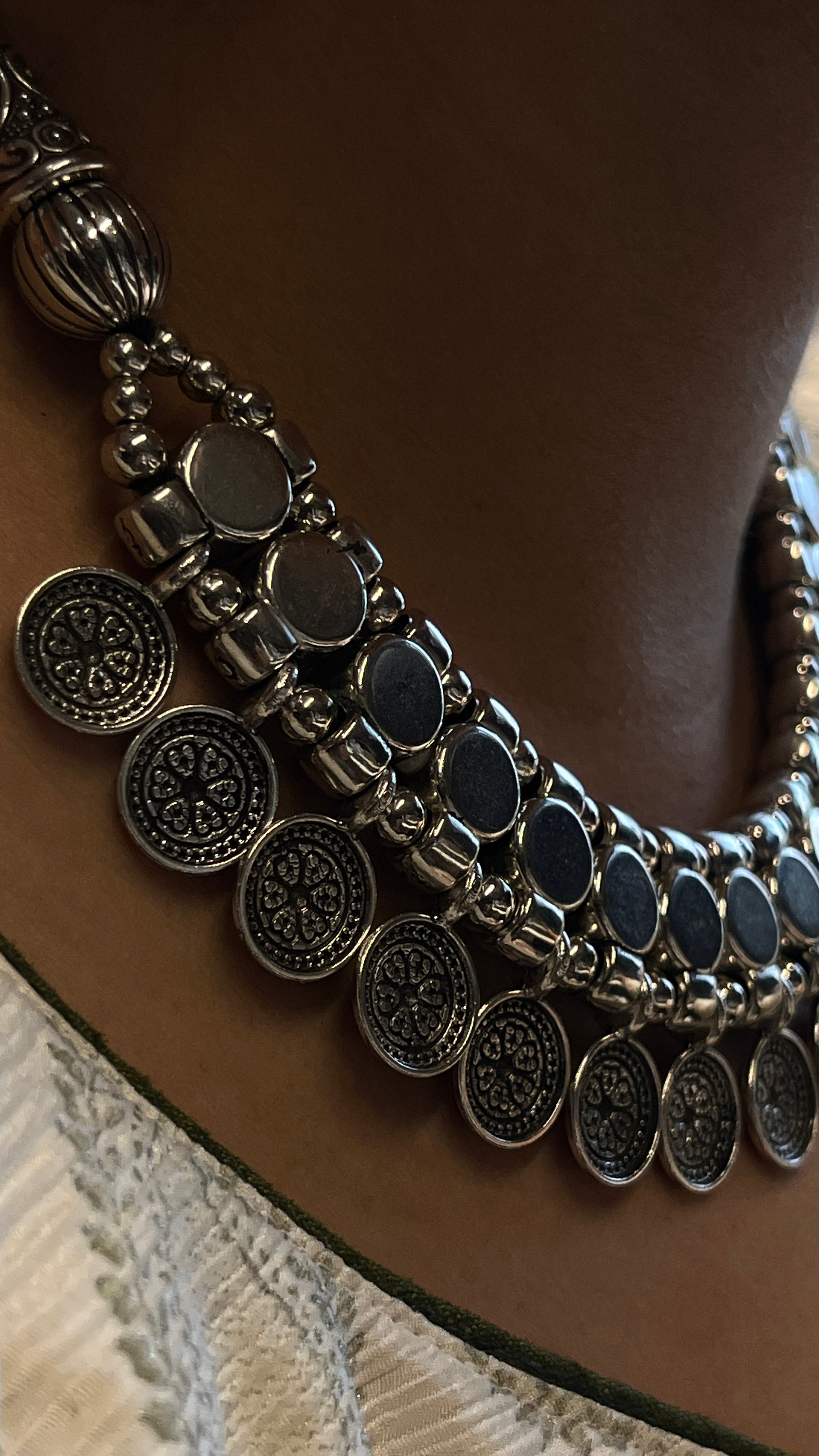 Charvi Ethnic Oxidised Gujarati Jewellery Set for Navratri Garba