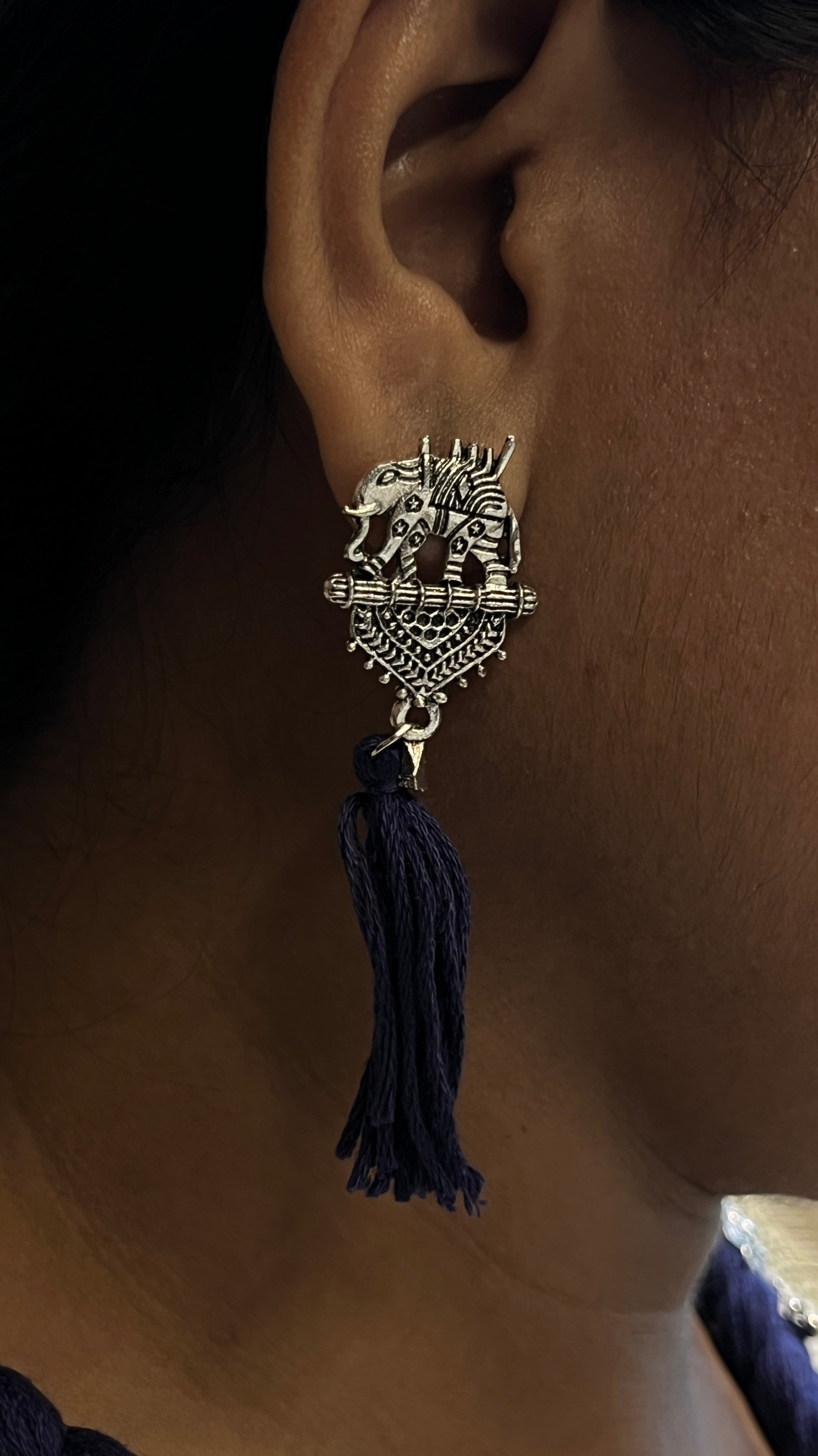 Aahana Oxidised Navratri Jewellery Set with Earrings – Gujarati Ethnic Style