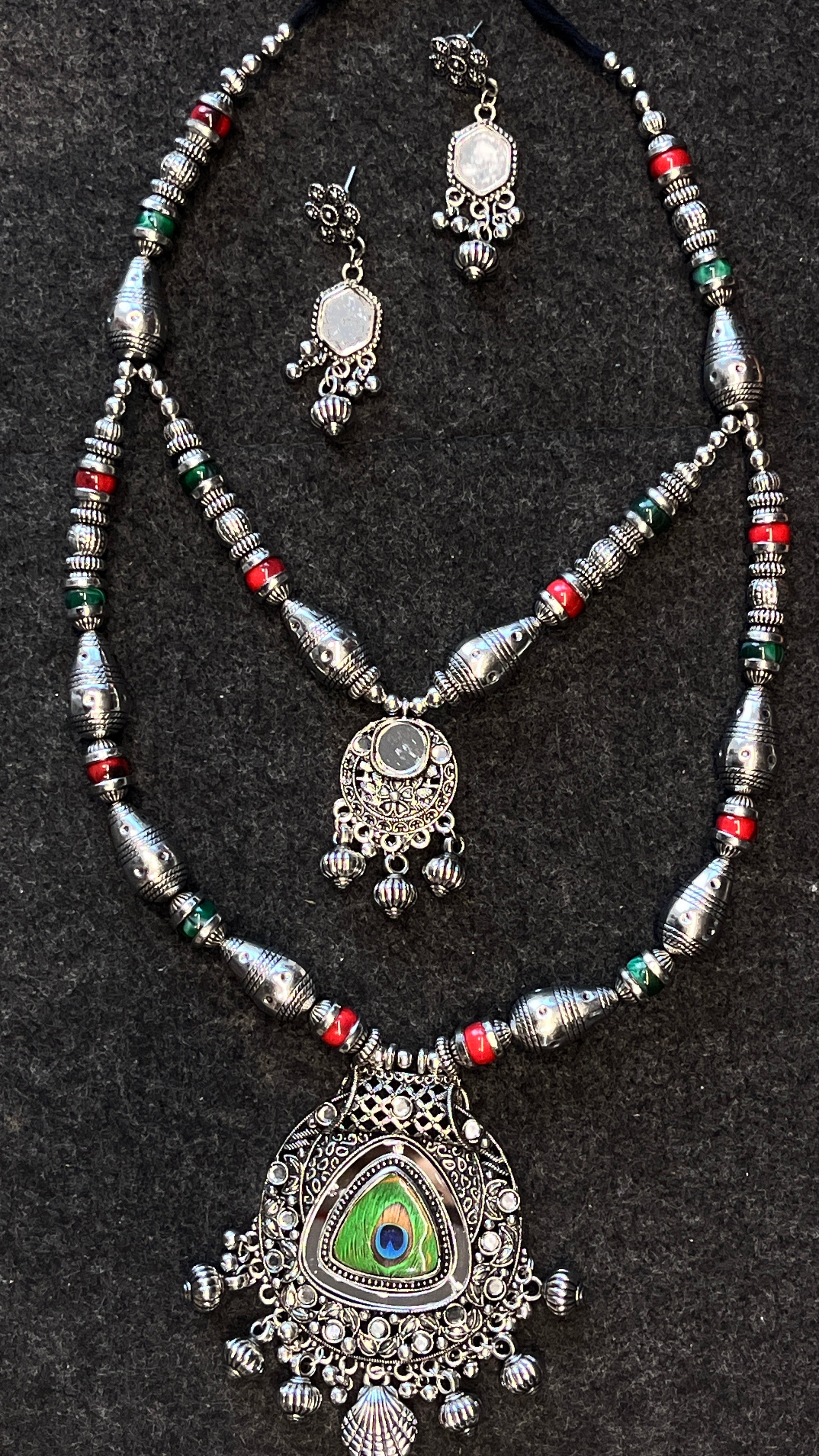 Kashvi Traditional Oxidised Gujarati Jewellery Set – Garba Special