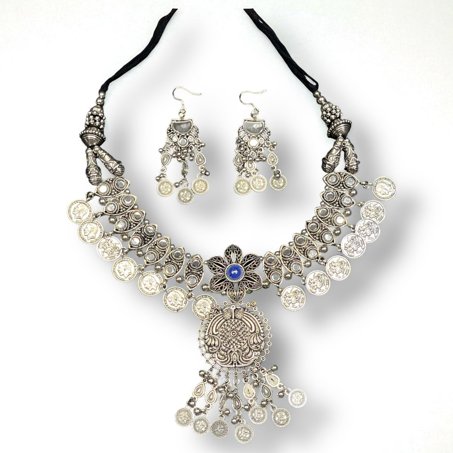 Kavya Oxidised Navratri Jewellery Set – Gujarati Ethnic Garba Special with Earrings