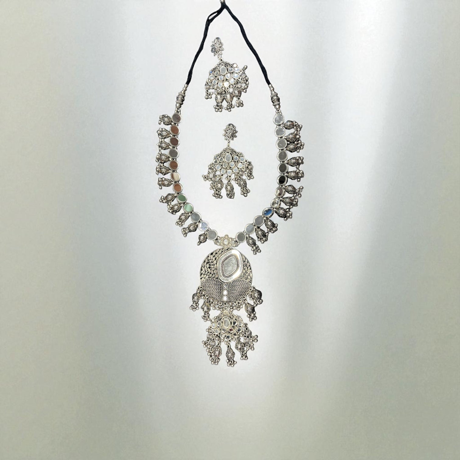 Priya Oxidised Ethnic Navratri Jewellery Set with Earrings – Gujarati Garba Collection