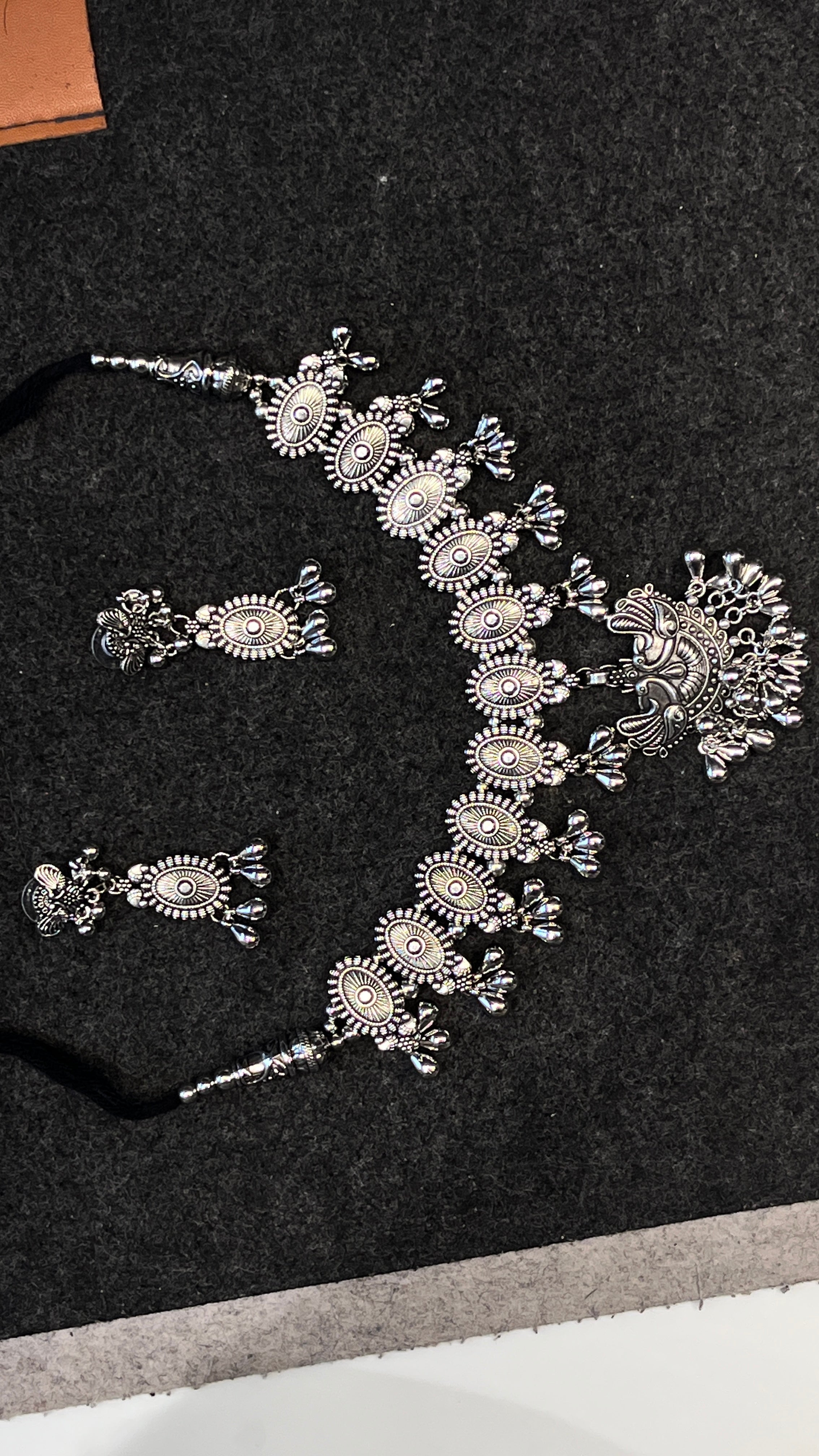 Revati Oxidised Jewellery Set with Earrings – Garba & Navratri Nights