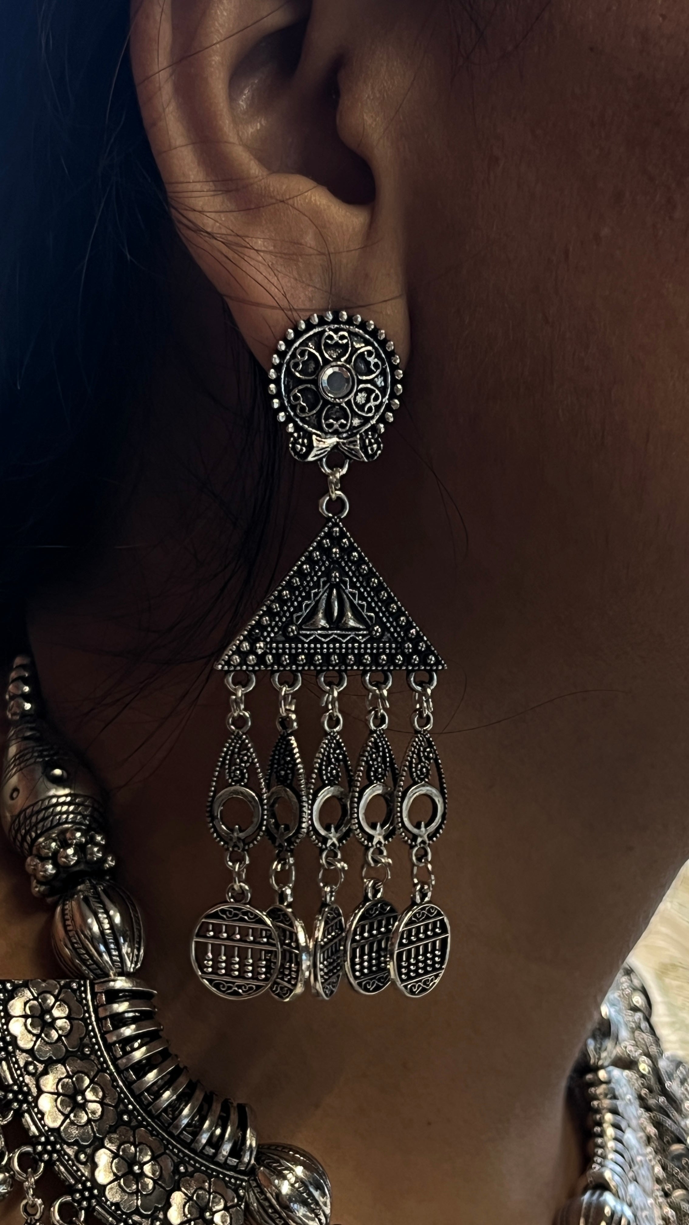 Myra Oxidised Ethnic Jewellery Set with Earrings – Navratri & Garba Nights