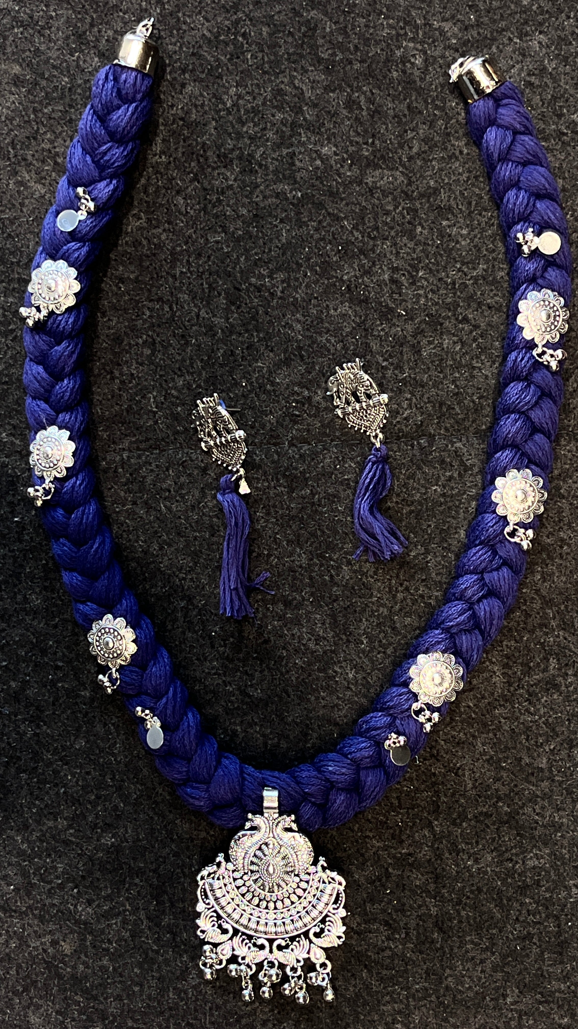 Aahana Oxidised Navratri Jewellery Set with Earrings – Gujarati Ethnic Style