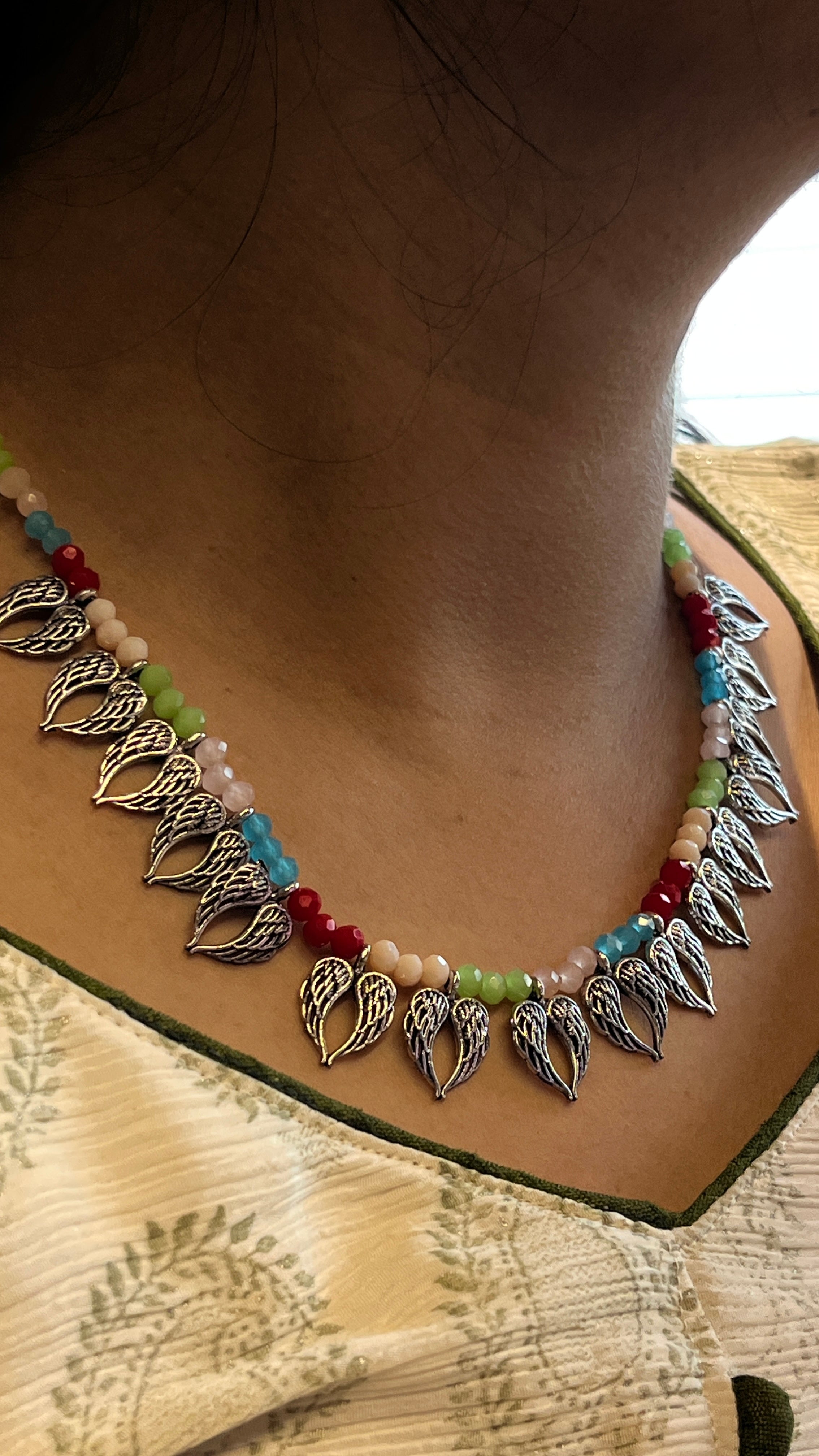 Trisha Ethnic Sparkle Imitation Jewellery Set – Gujarati Festival Wear