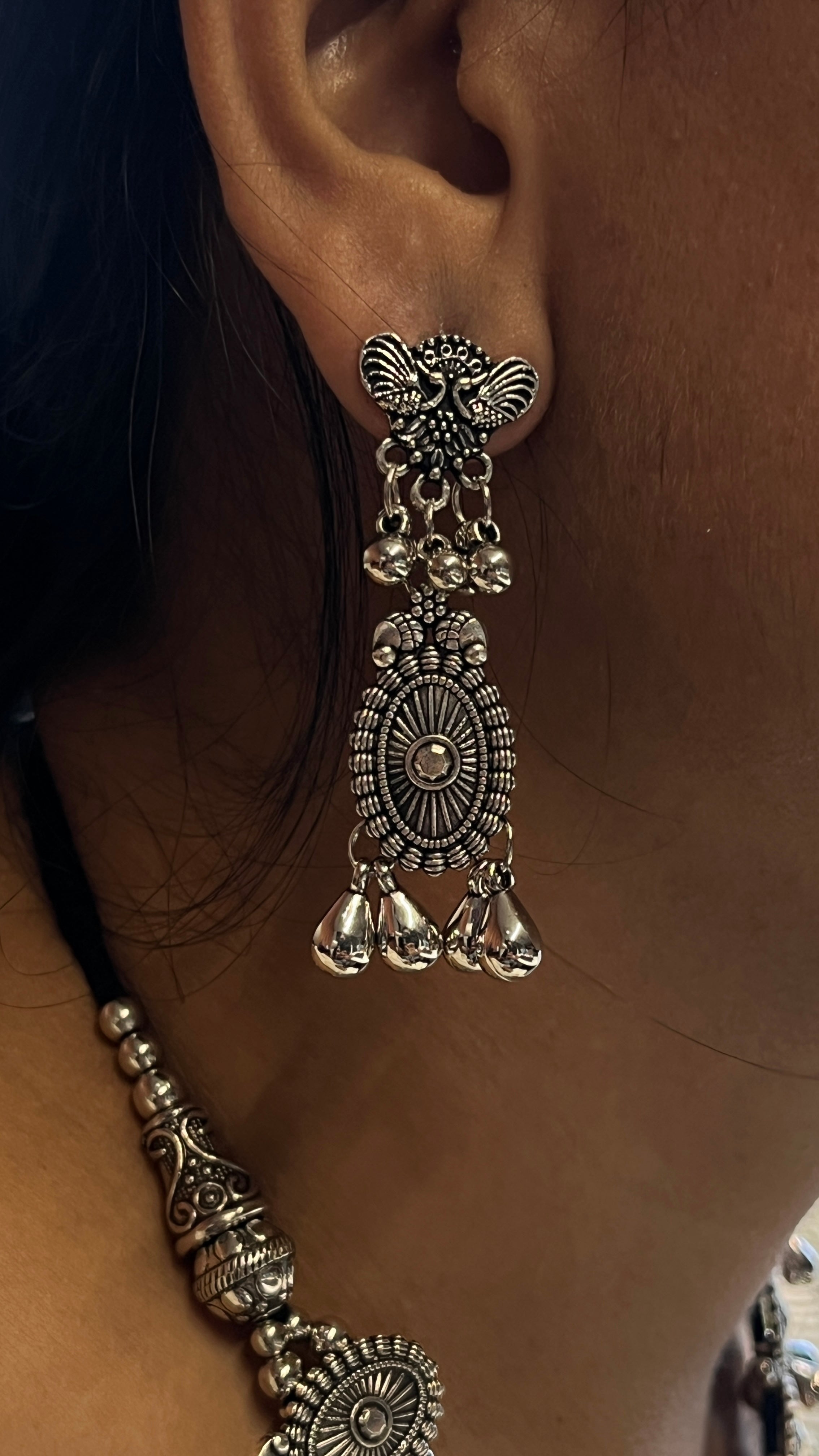 Revati Oxidised Jewellery Set with Earrings – Garba & Navratri Nights