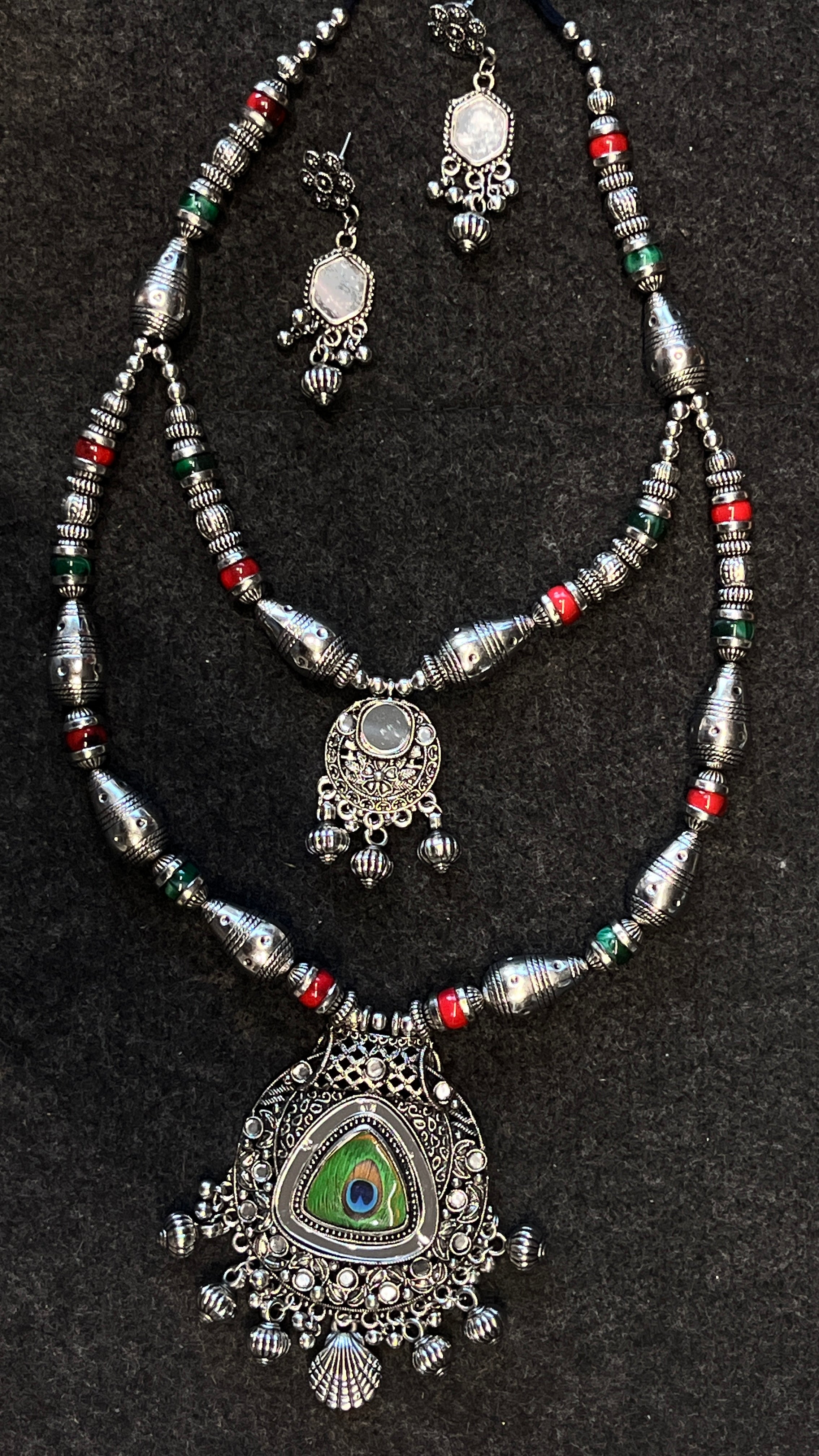 Kashvi Traditional Oxidised Gujarati Jewellery Set – Garba Special