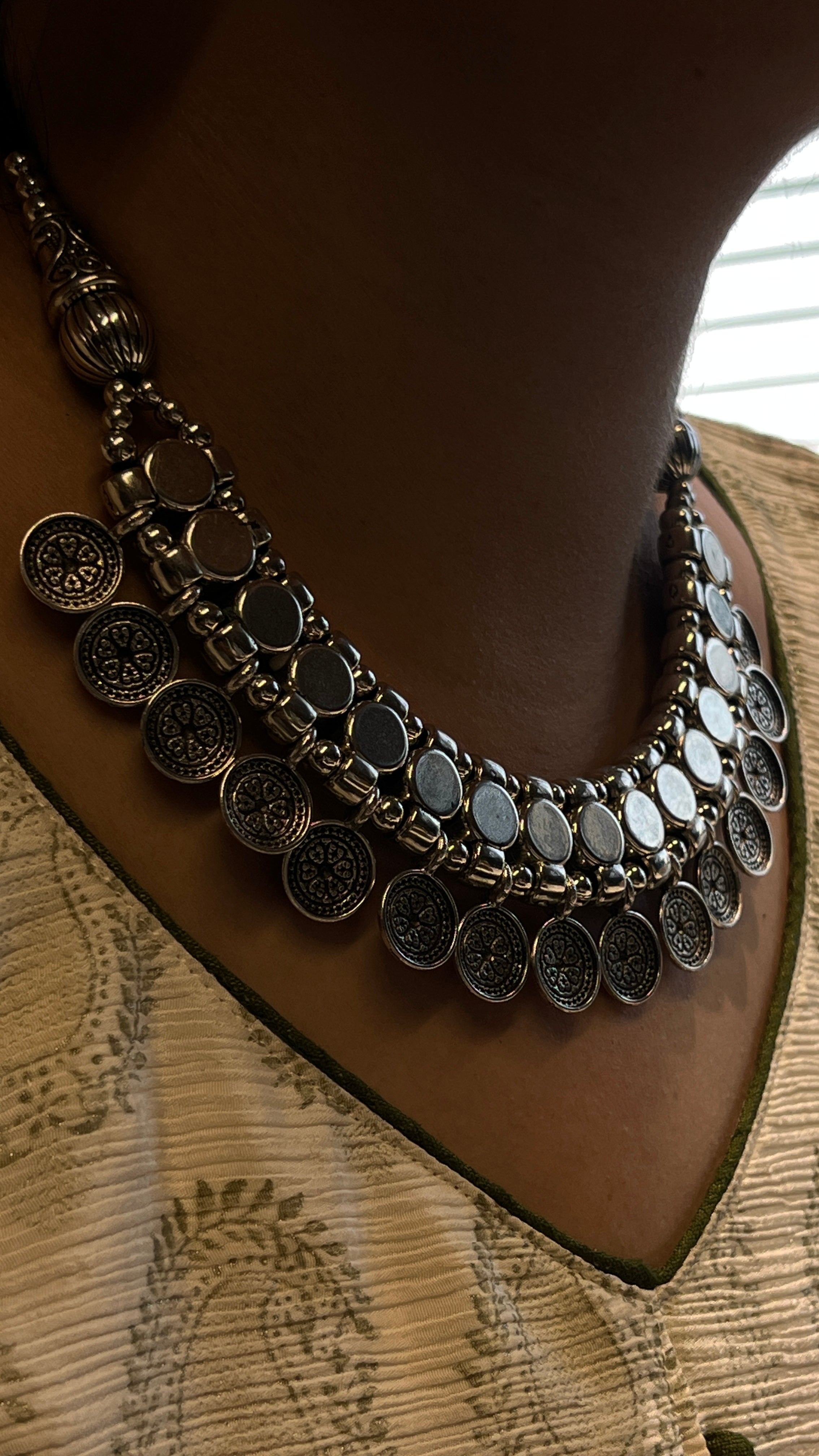 Charvi Ethnic Oxidised Gujarati Jewellery Set for Navratri Garba