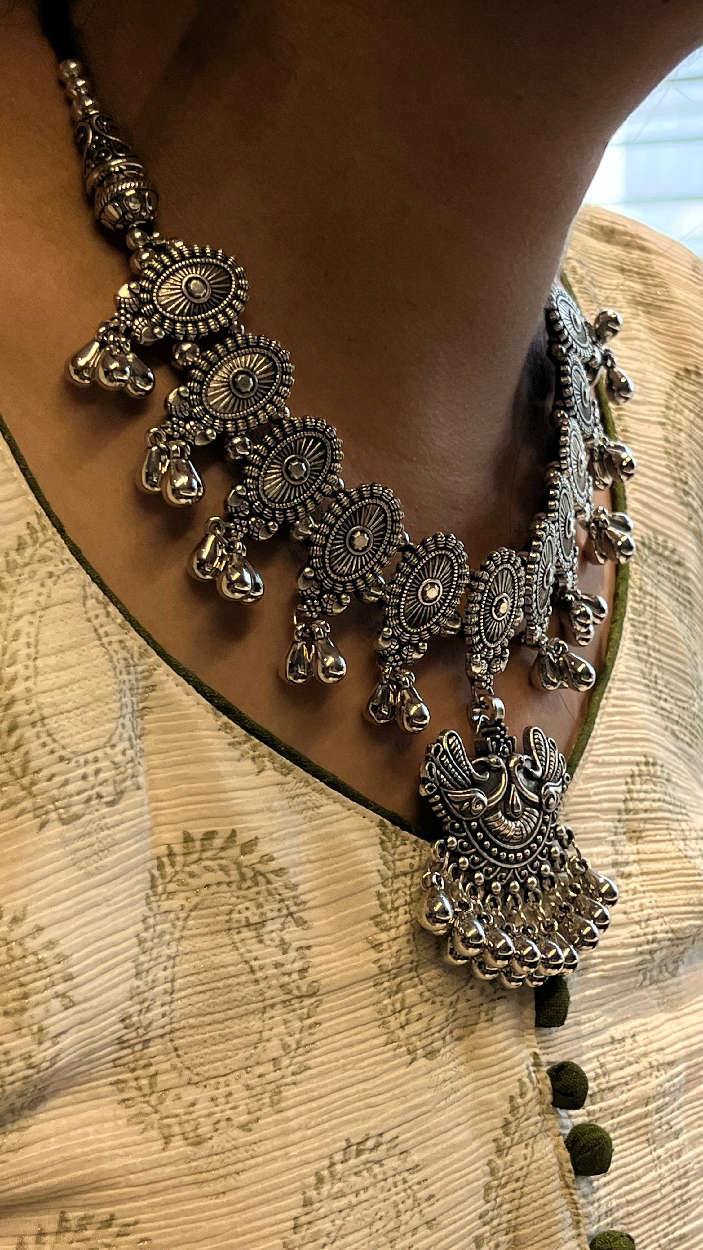 Revati Oxidised Jewellery Set with Earrings – Garba & Navratri Nights