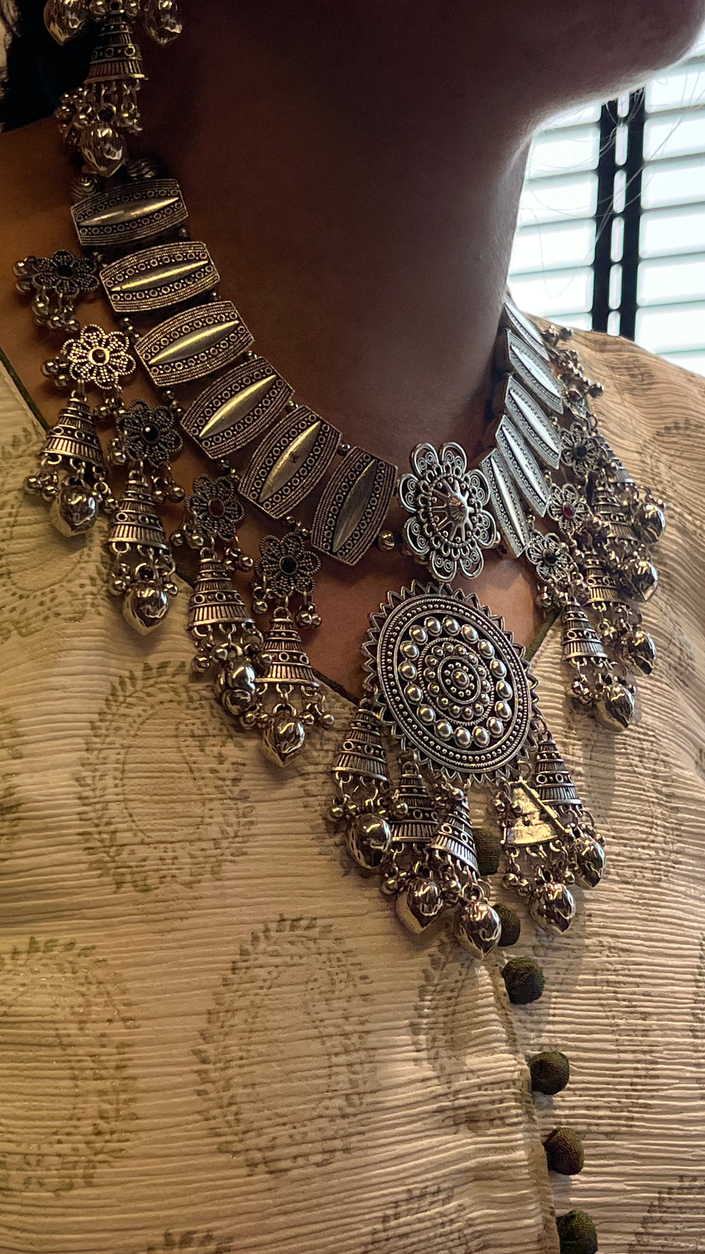 Prachi Ethnic Gujarati Oxidised Jewellery Set – Navratri Collection