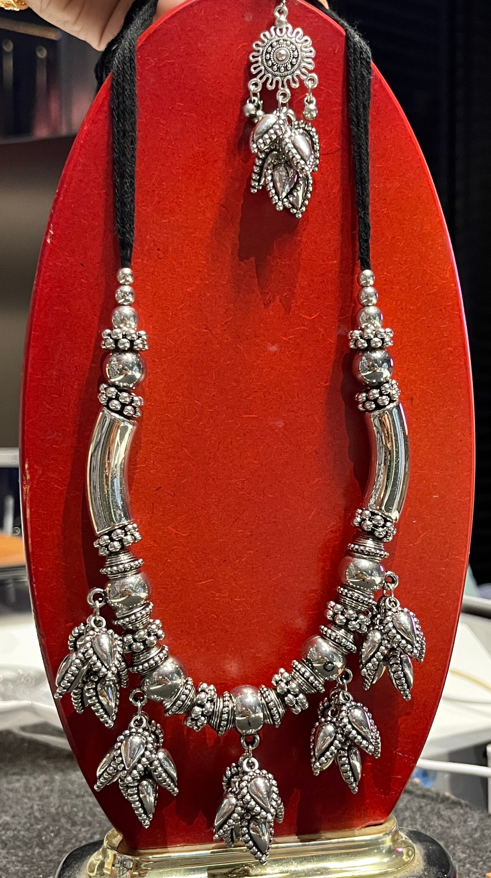 Meera Oxidised Navratri Garba Set – Gujarati Ethnic Jewellery with Earrings