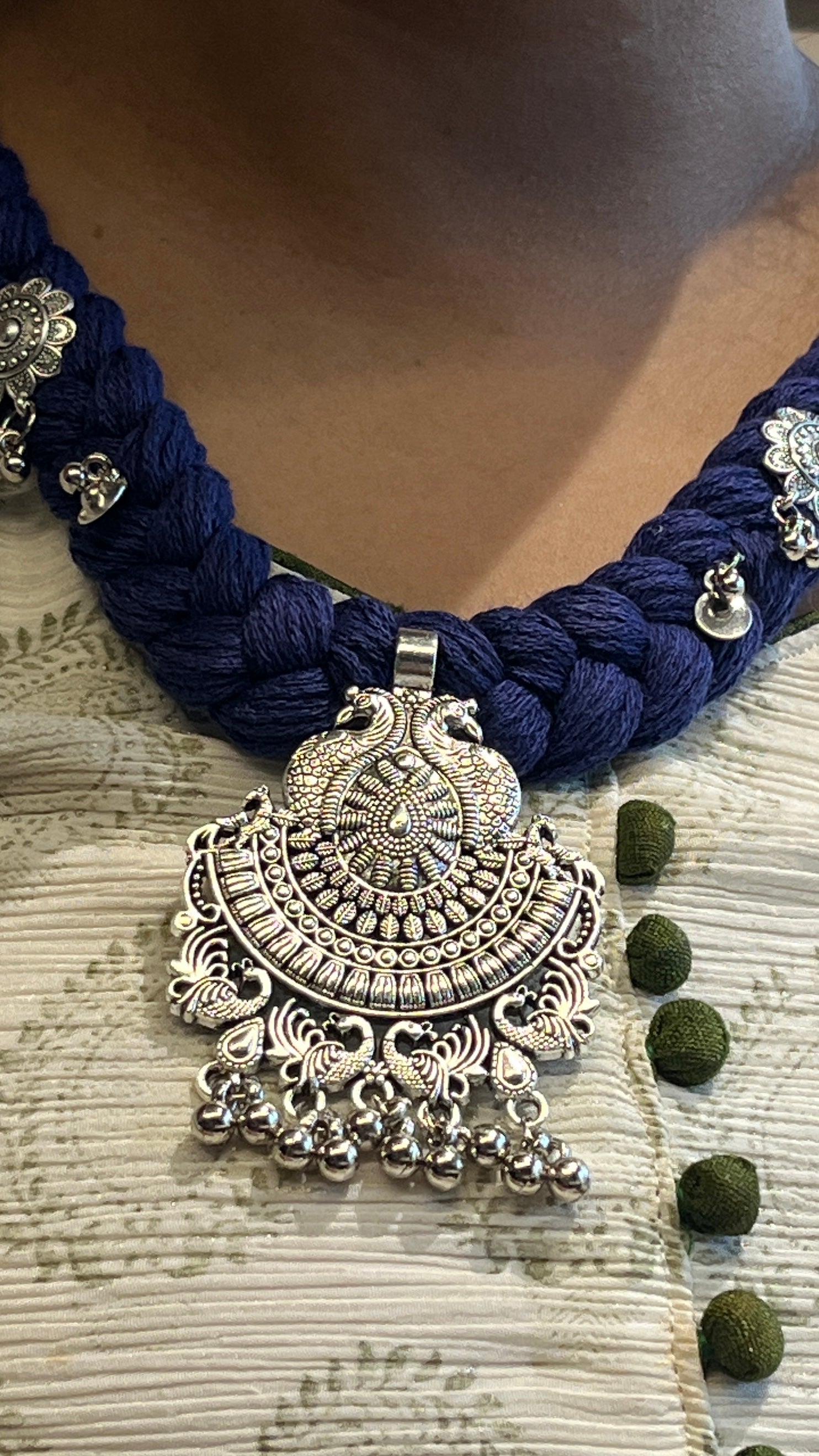 Aahana Oxidised Navratri Jewellery Set with Earrings – Gujarati Ethnic Style