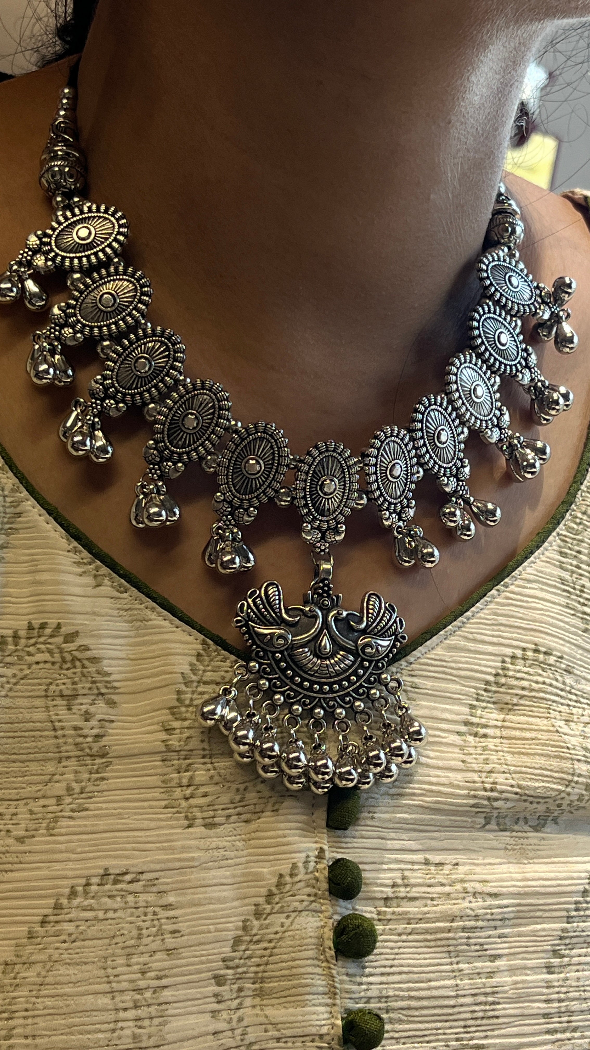 Revati Oxidised Jewellery Set with Earrings – Garba & Navratri Nights