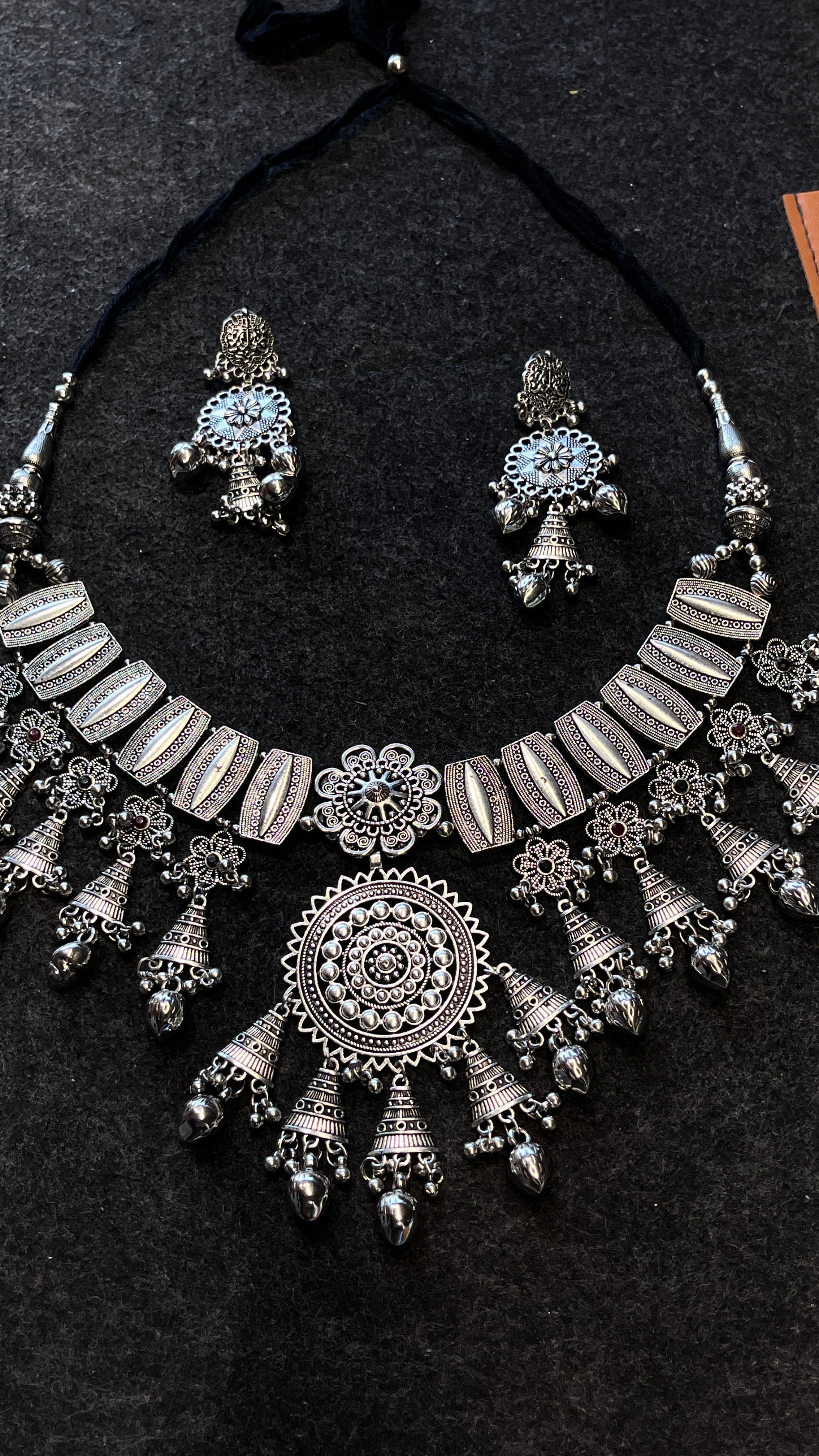 Prachi Ethnic Gujarati Oxidised Jewellery Set – Navratri Collection