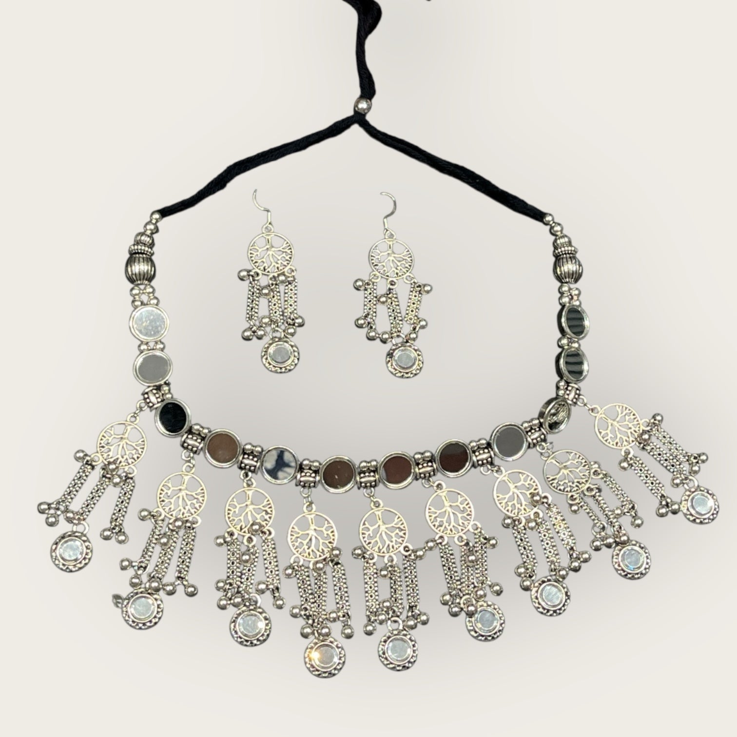 Disha Oxidised Navratri Ethnic Jewellery Set – Gujarati Garba Earrings Combo