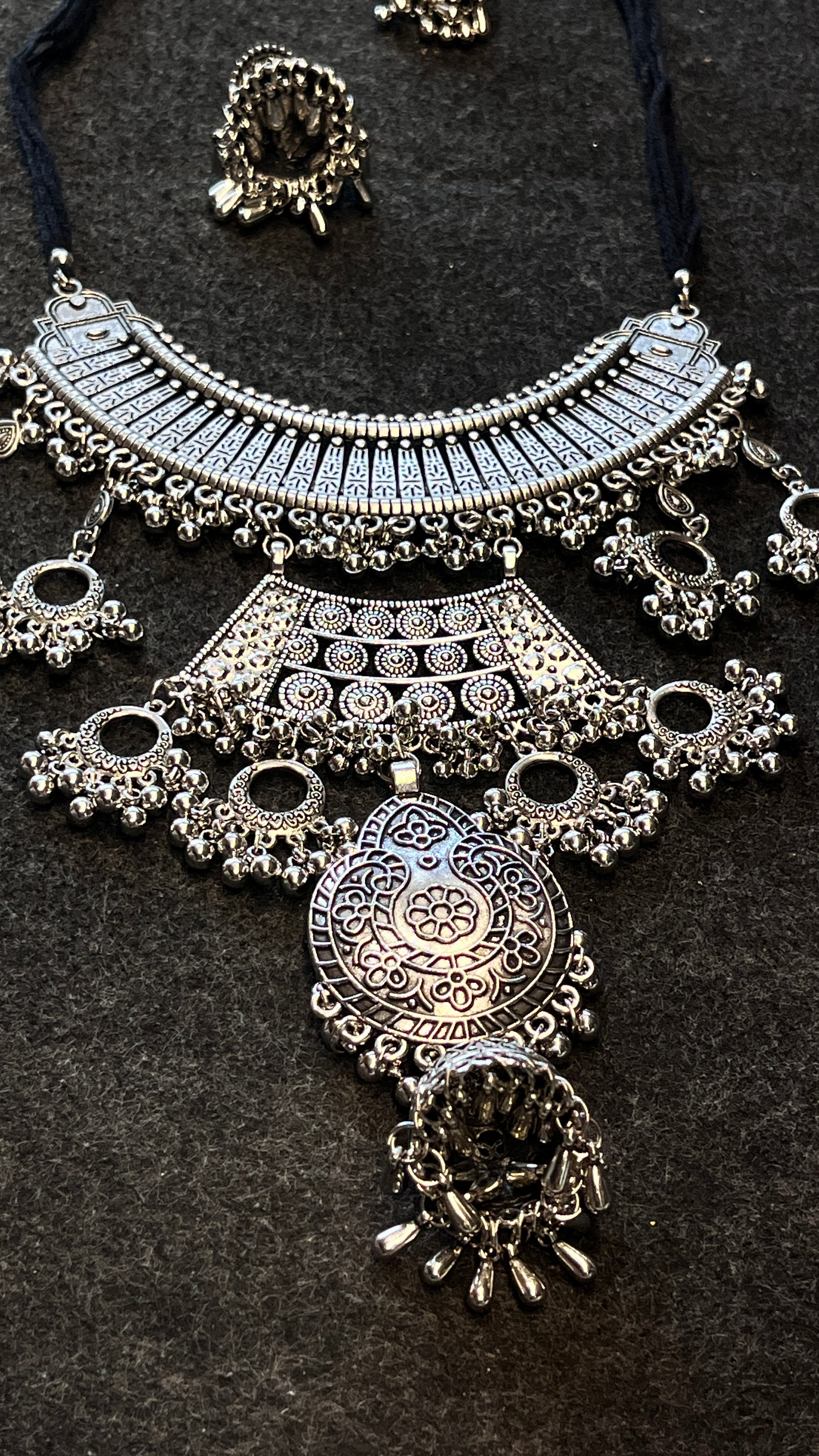 Kanika Oxidised Garba Jewellery Set with Earrings – Navratri Festival Special