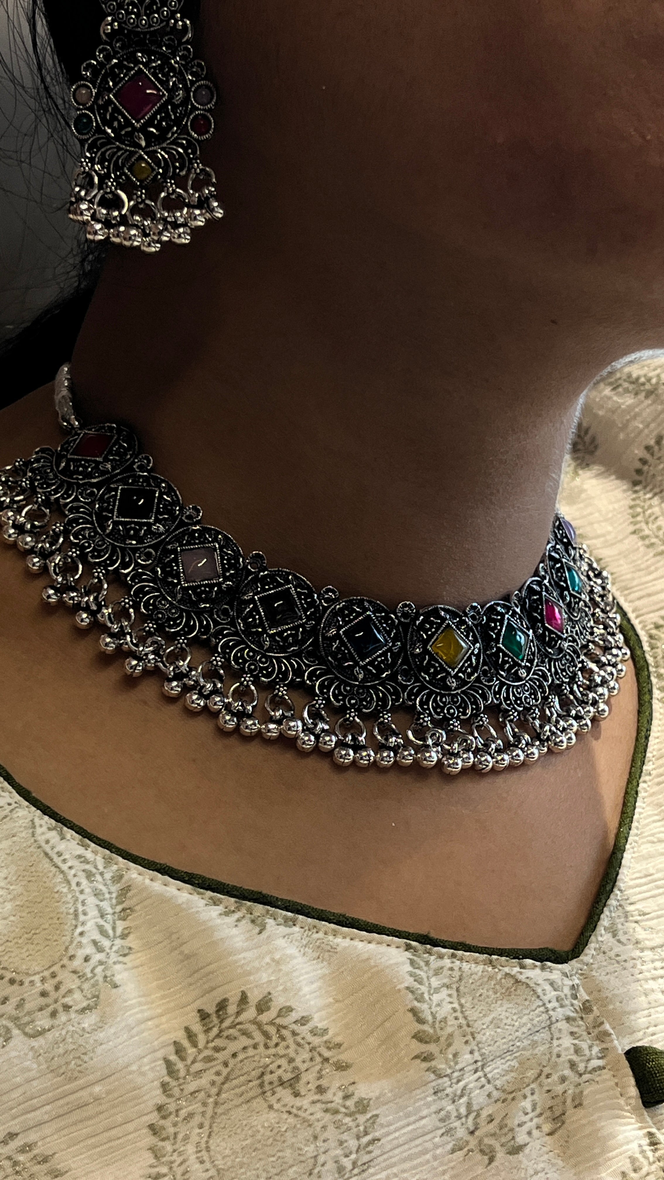 Myra Navratri Diva Imitation Jewellery Set – Gujarati Folk Collection