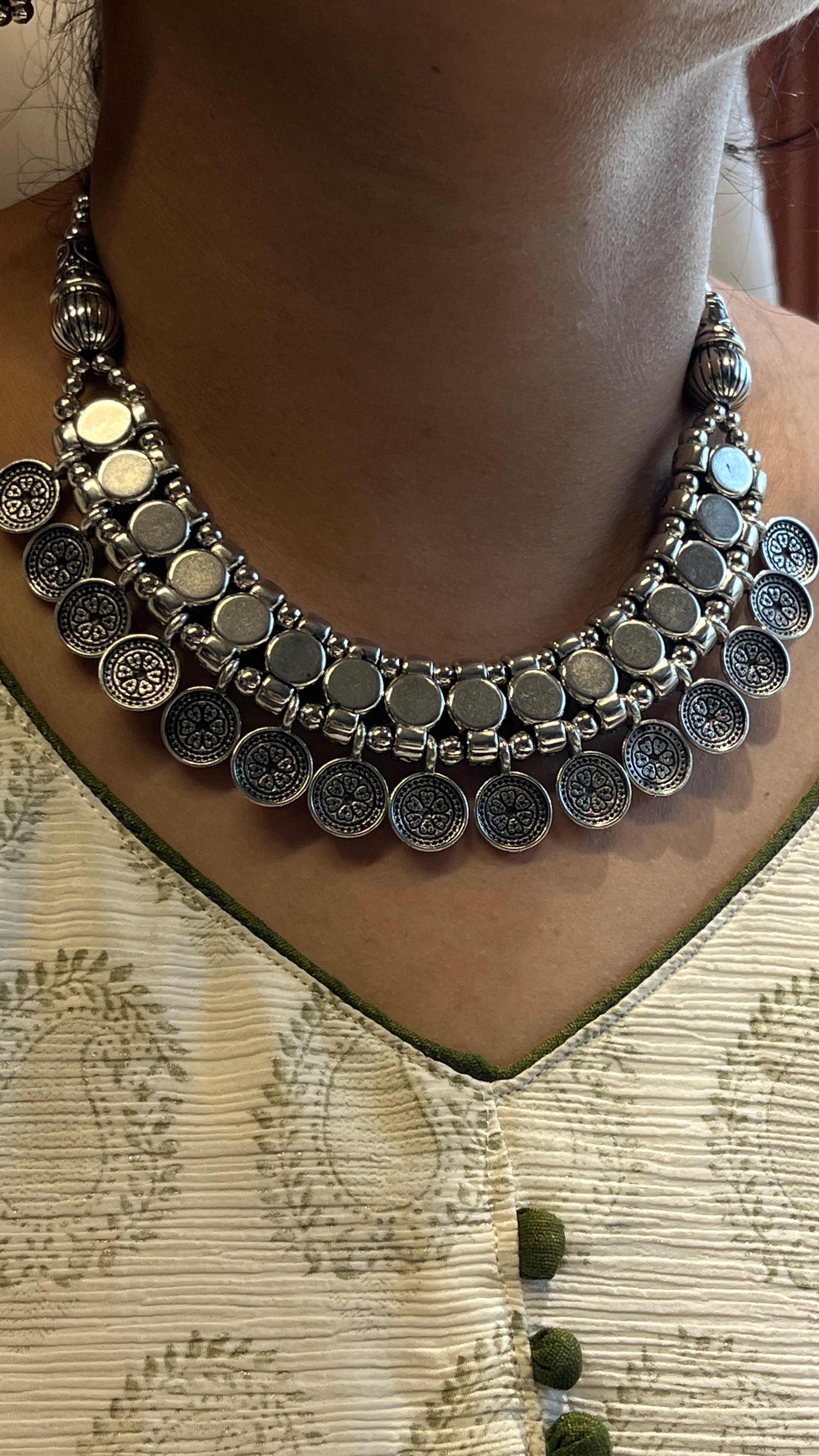 Charvi Ethnic Oxidised Gujarati Jewellery Set for Navratri Garba