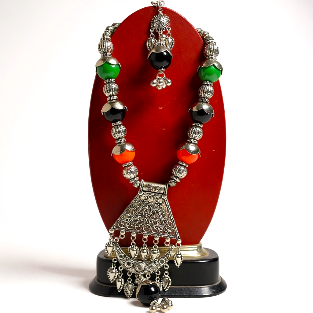 Saanvi Navratri Special Oxidised Jewellery Set – Gujarati Ethnic Festival Look