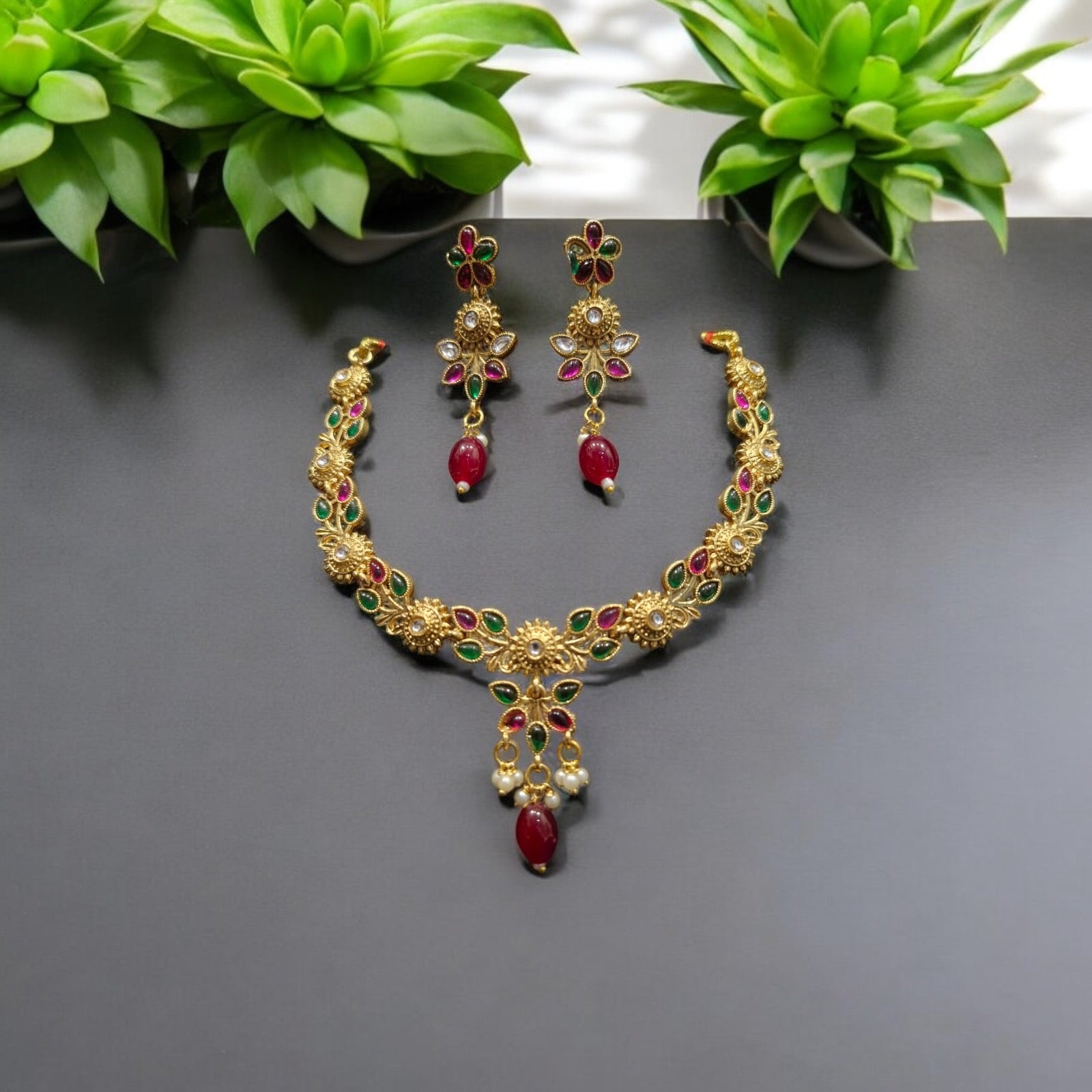 Kashish Antique Gold Plated Set