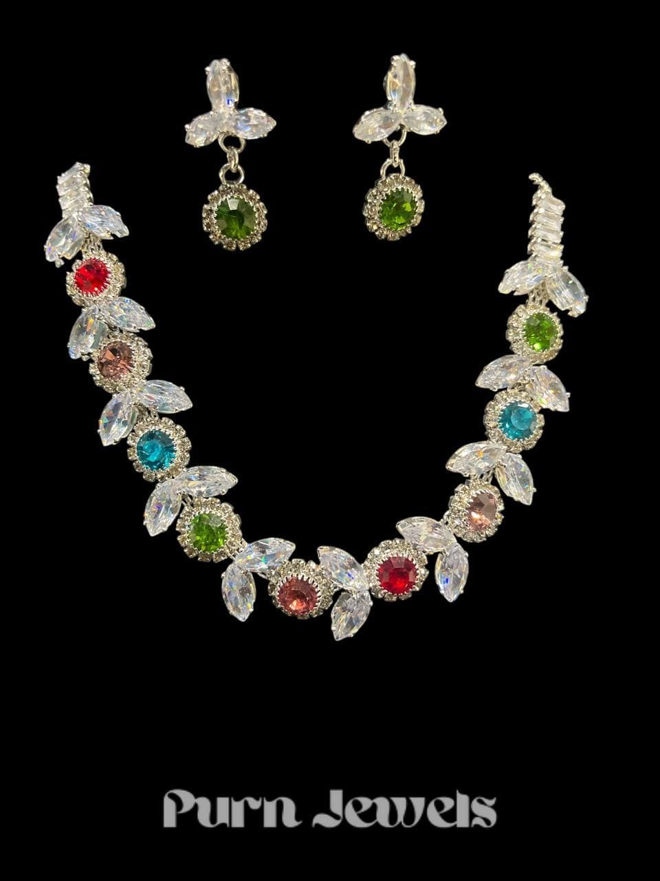 Divya Stone Alloy Necklace Set